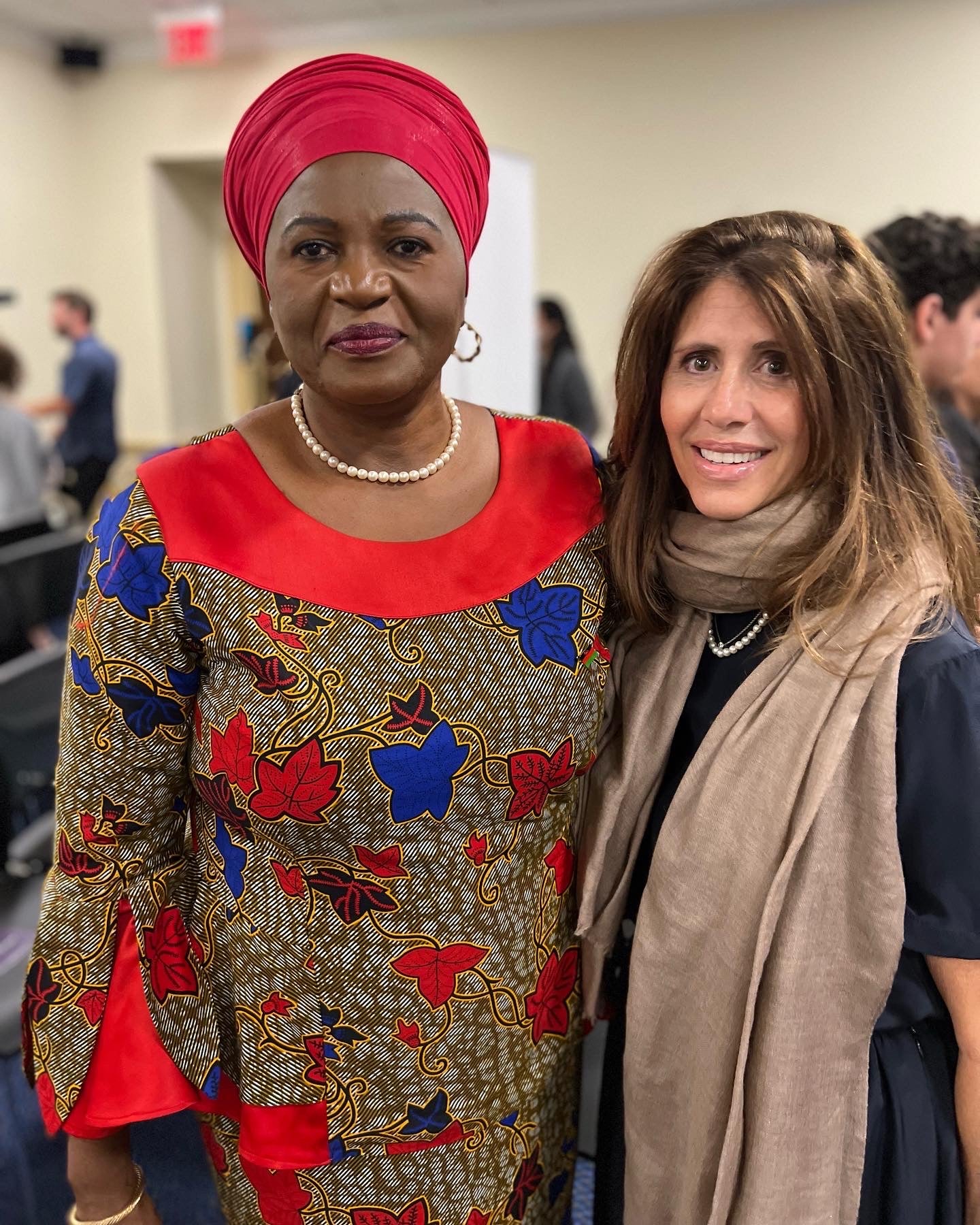 H.E. Calista Mutharika and Karen Fowler