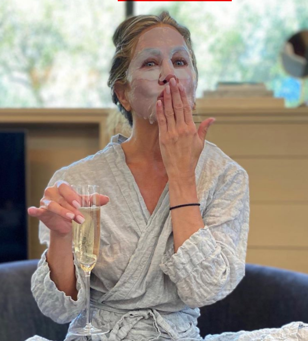 Jennifer Aniston in our Organic Japanese Cotton Pajama and Robe