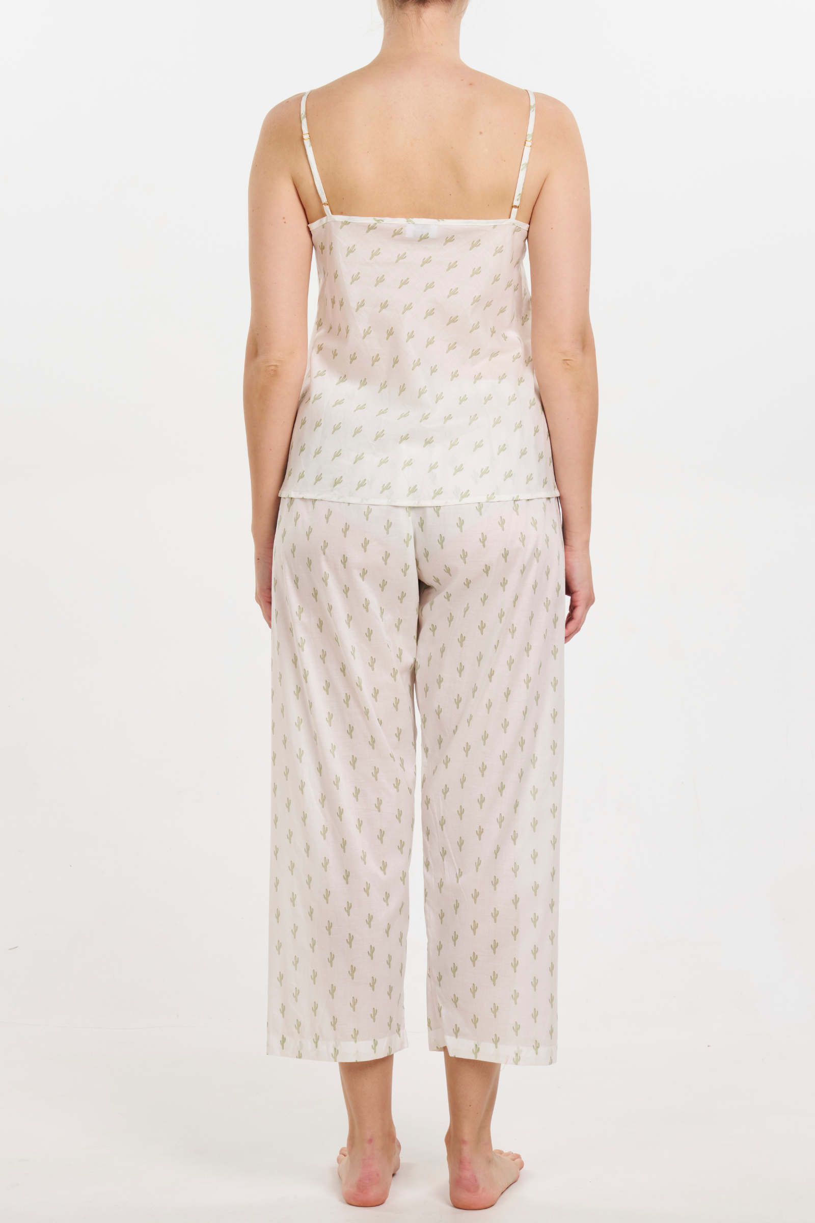 Cami Cropped Pant PJ Set - Cactus Print