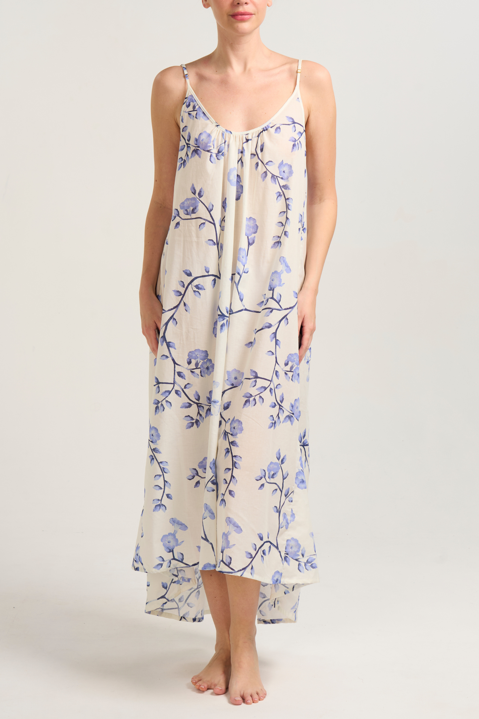 High-Low Dress - Blue Floral