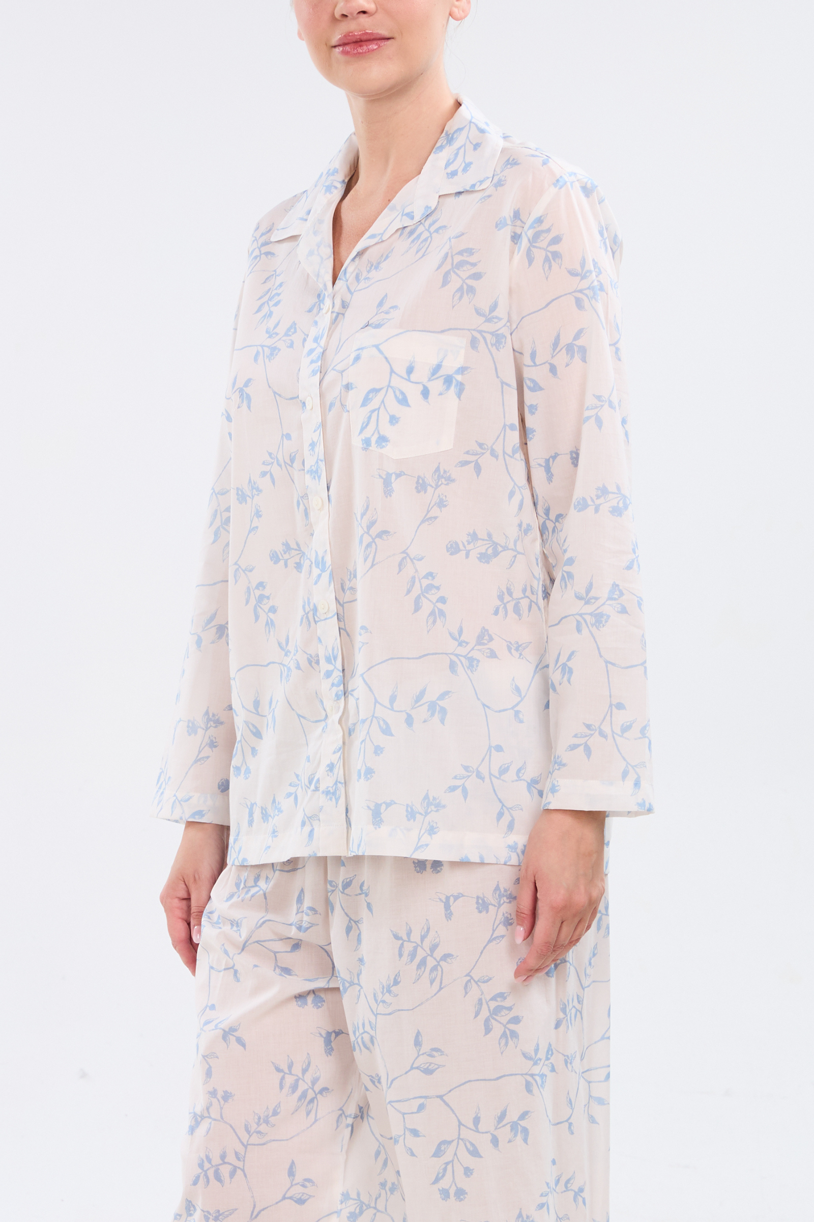 Hummingbird Pajama Set - Blue