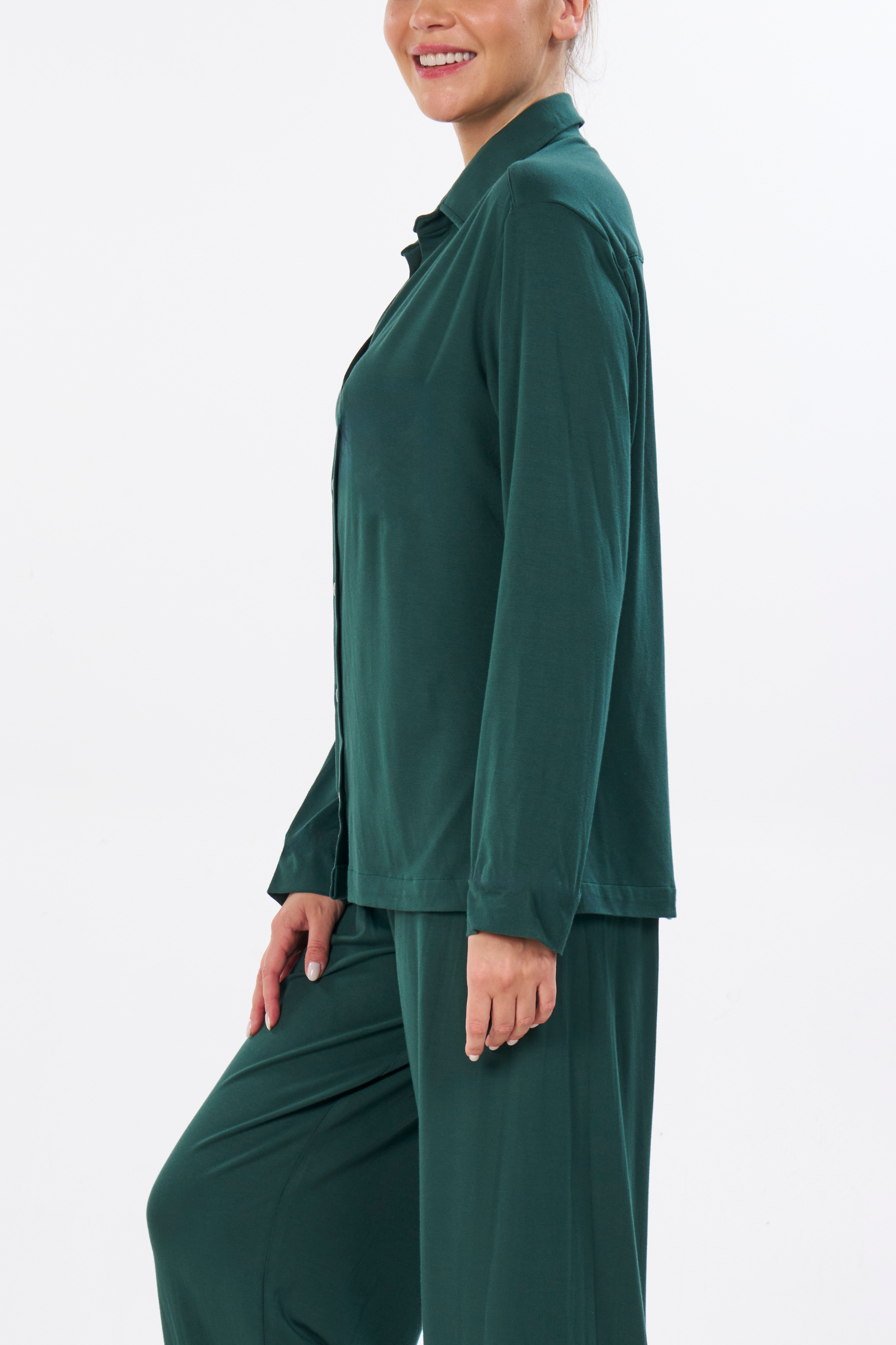 Organic Bamboo Pajama Set - Hunter Green