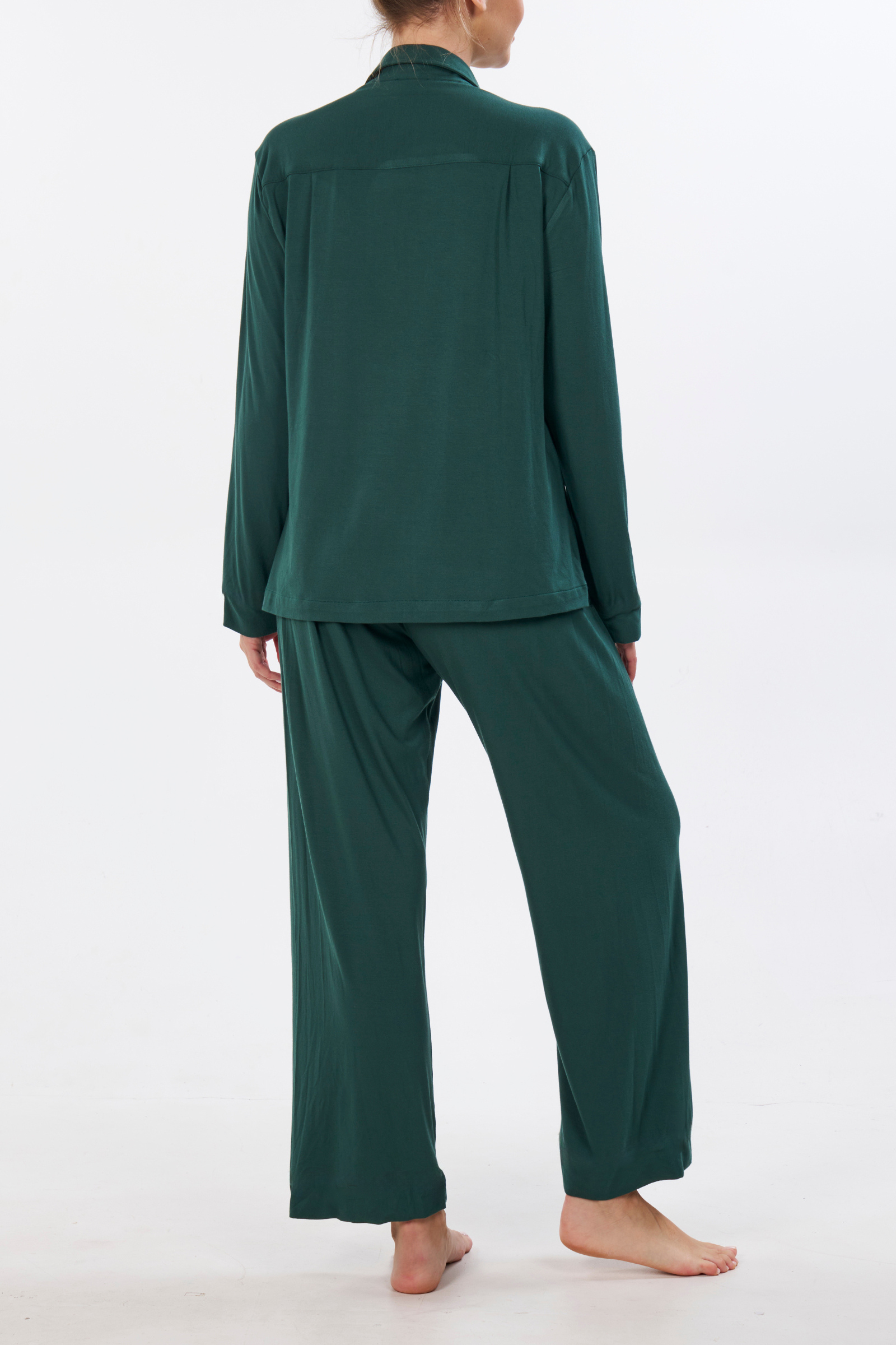 Organic Bamboo Pajama Set - Hunter Green
