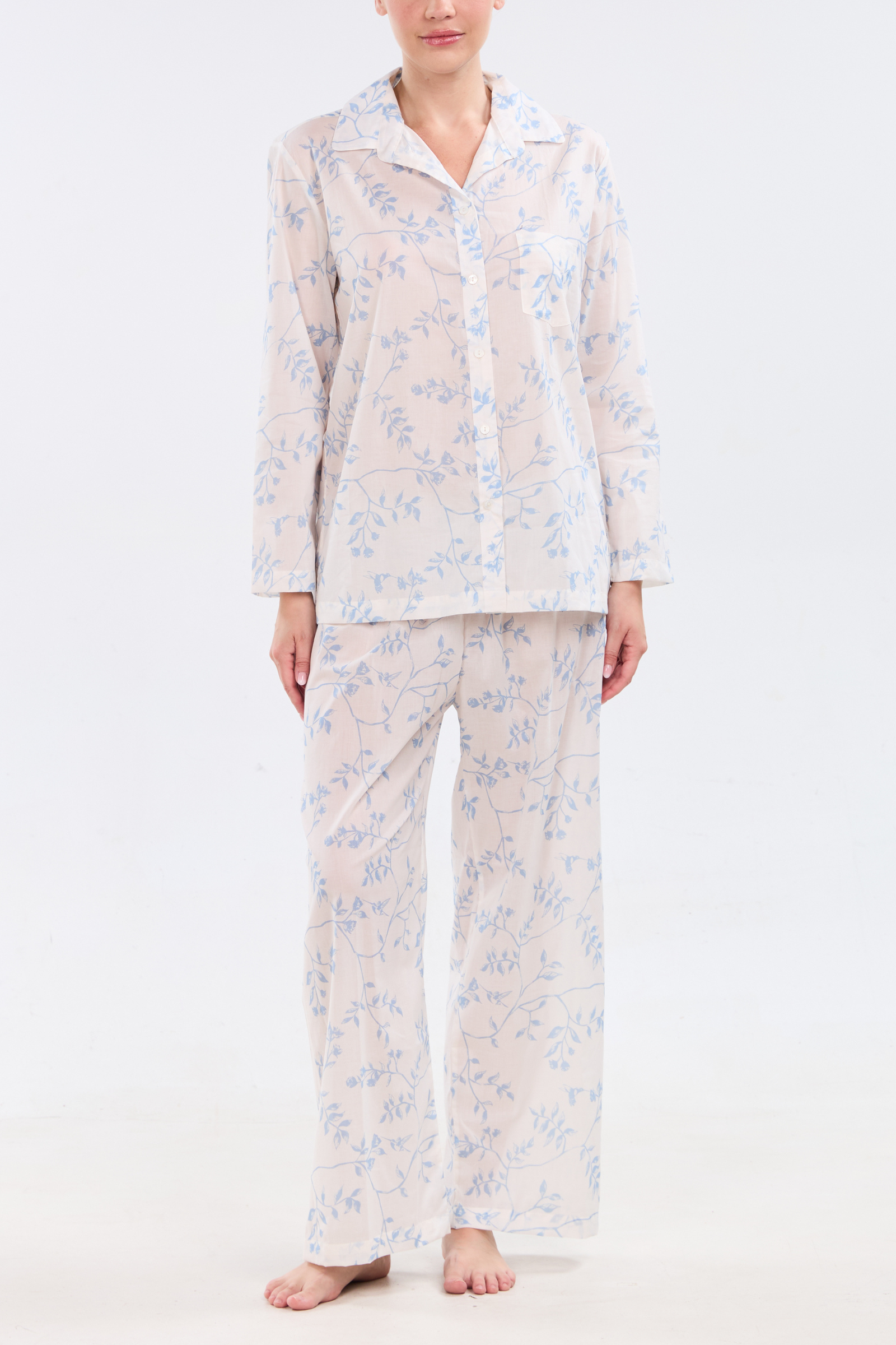 Hummingbird Pajama Set - Blue