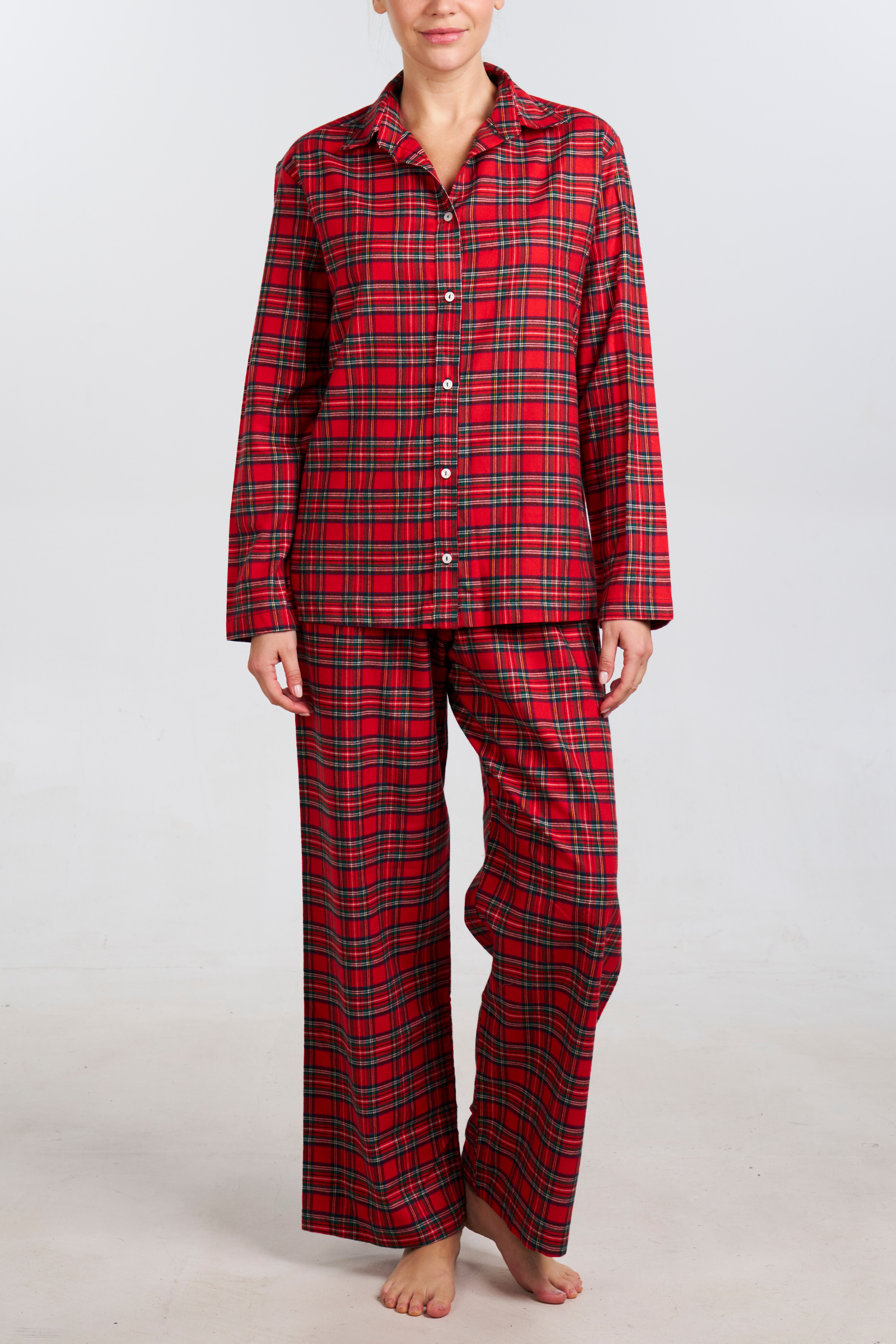Organic Bamboo Pajama Set - Red Plaid