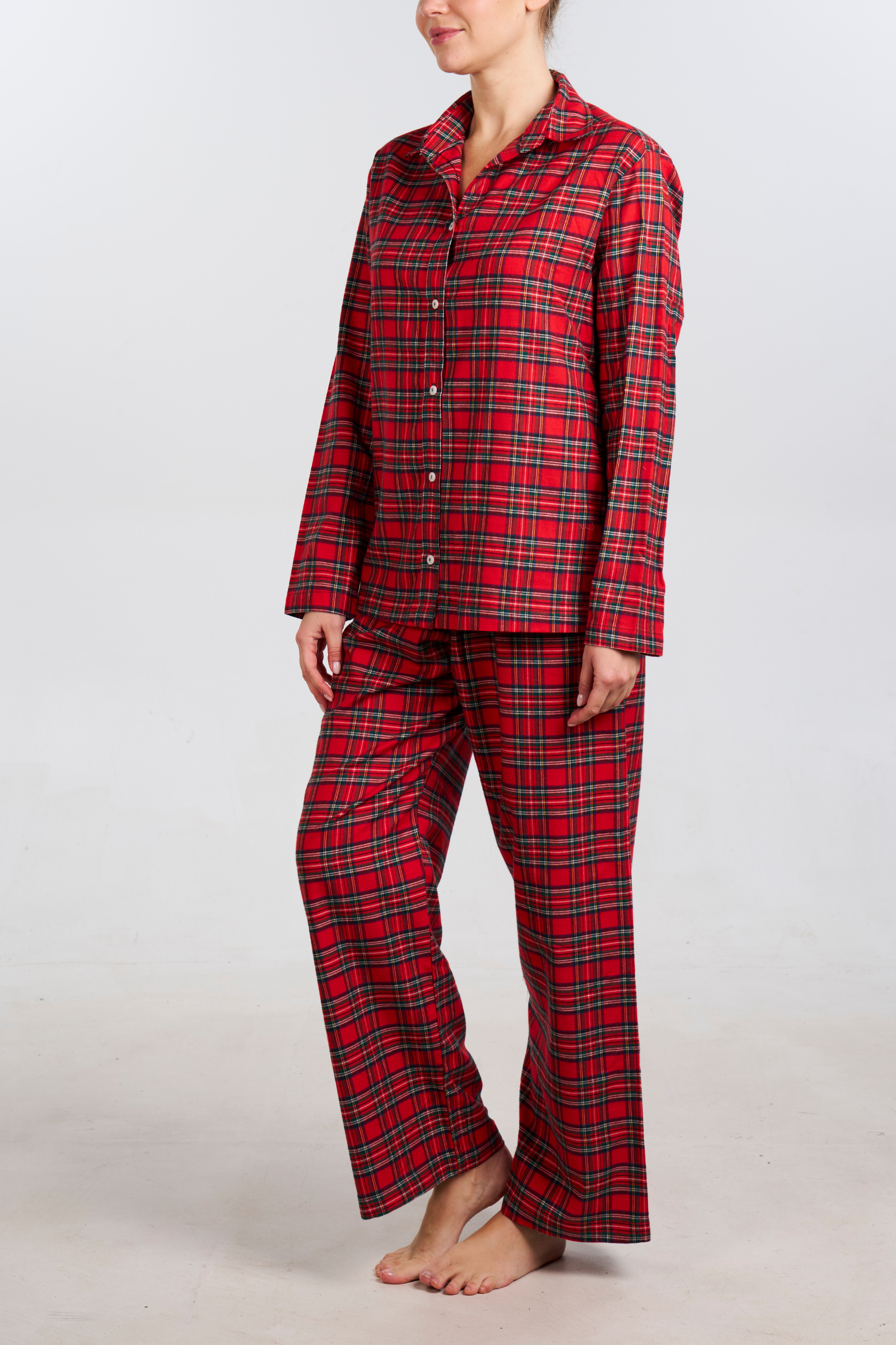 Organic Bamboo Pajama Set - Red Plaid