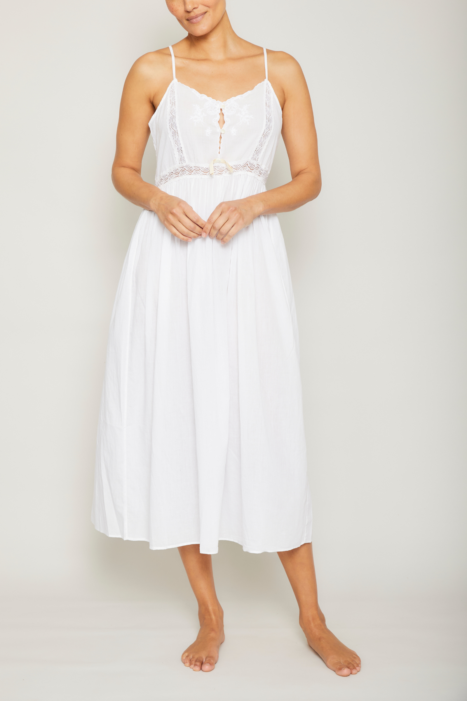 Embroidered Lace Nightgown
