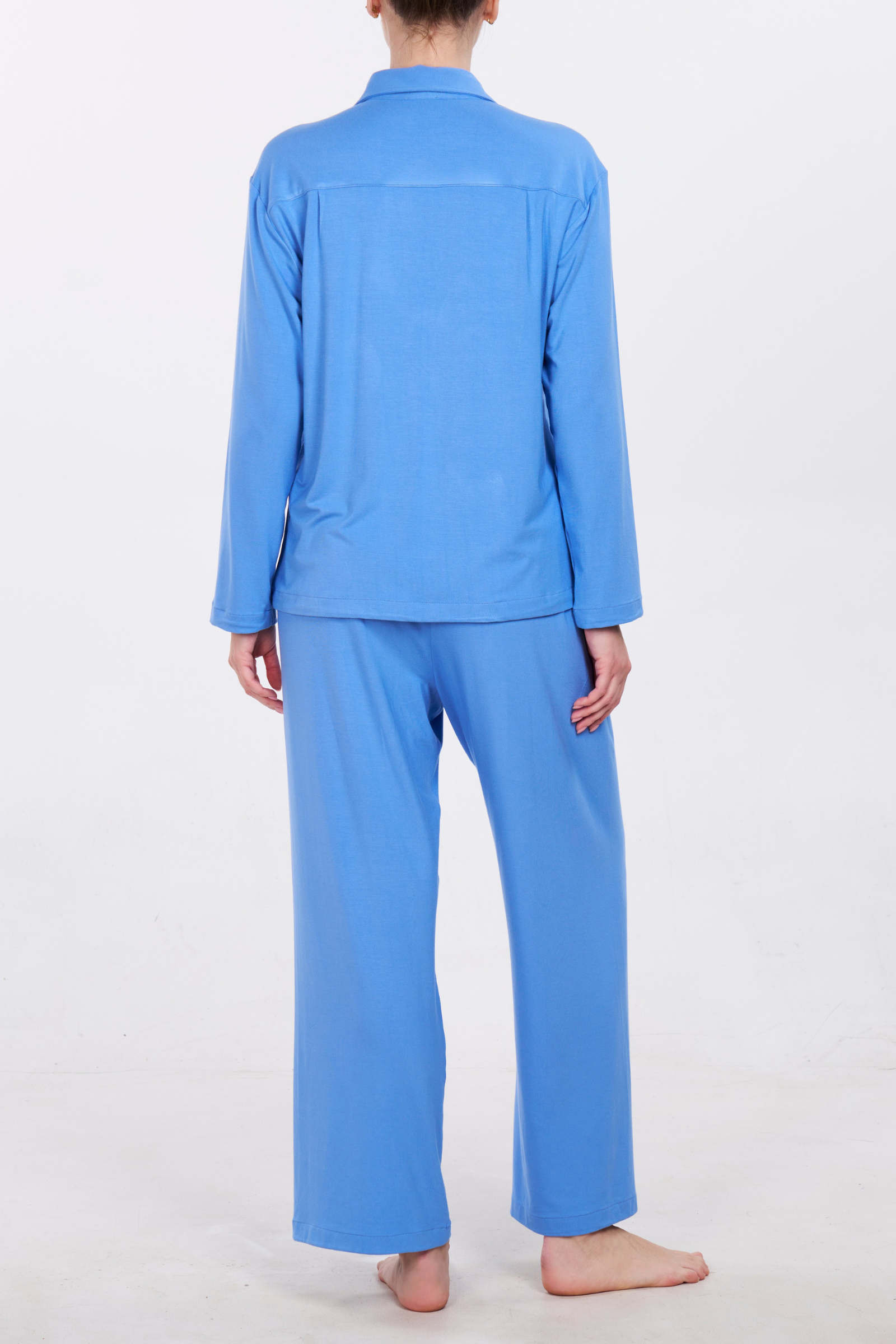 Organic Bamboo Pajama Set - Blue