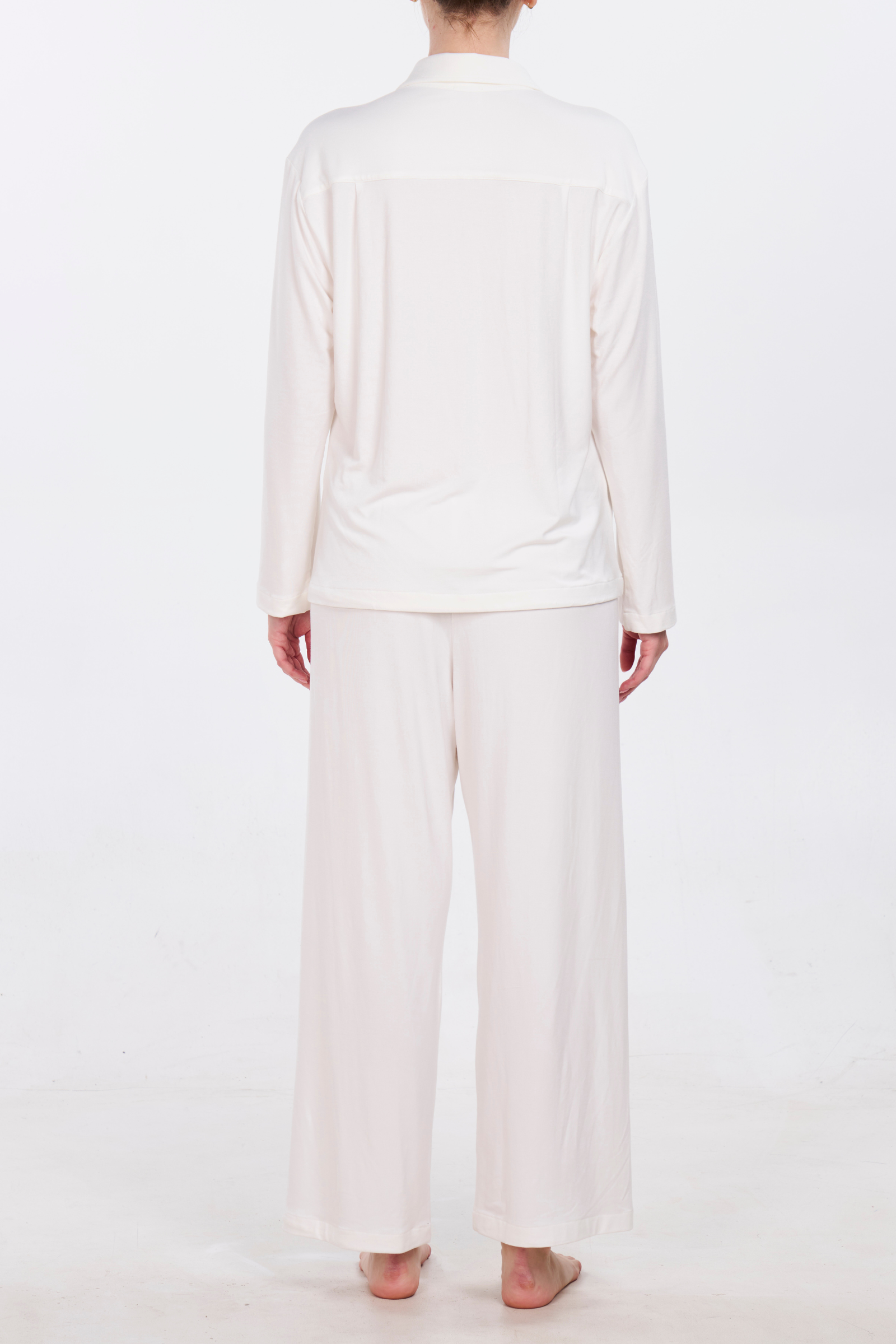 Organic Bamboo Pajama Set - Cream