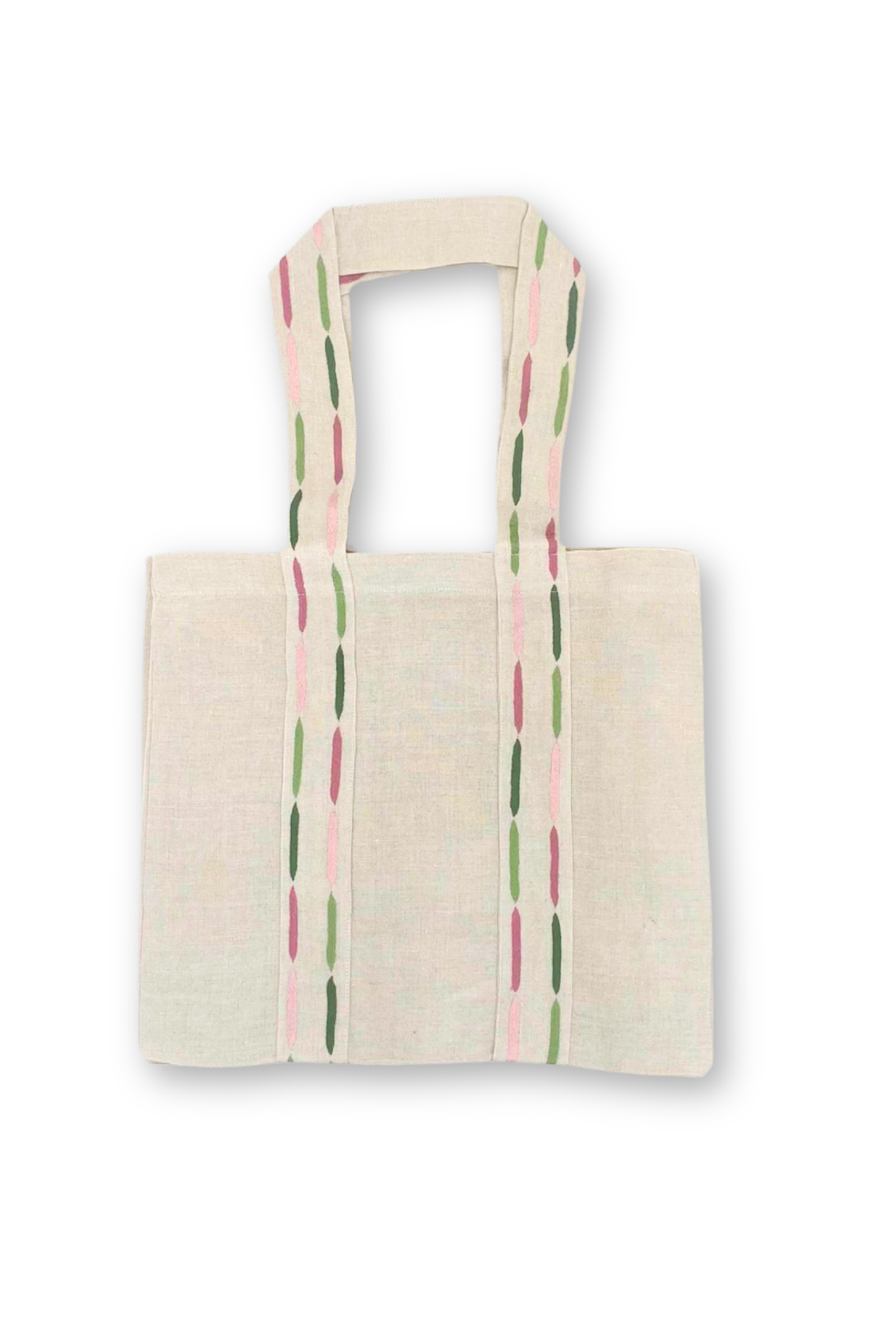 Beach Bag - Green Multi Stripe