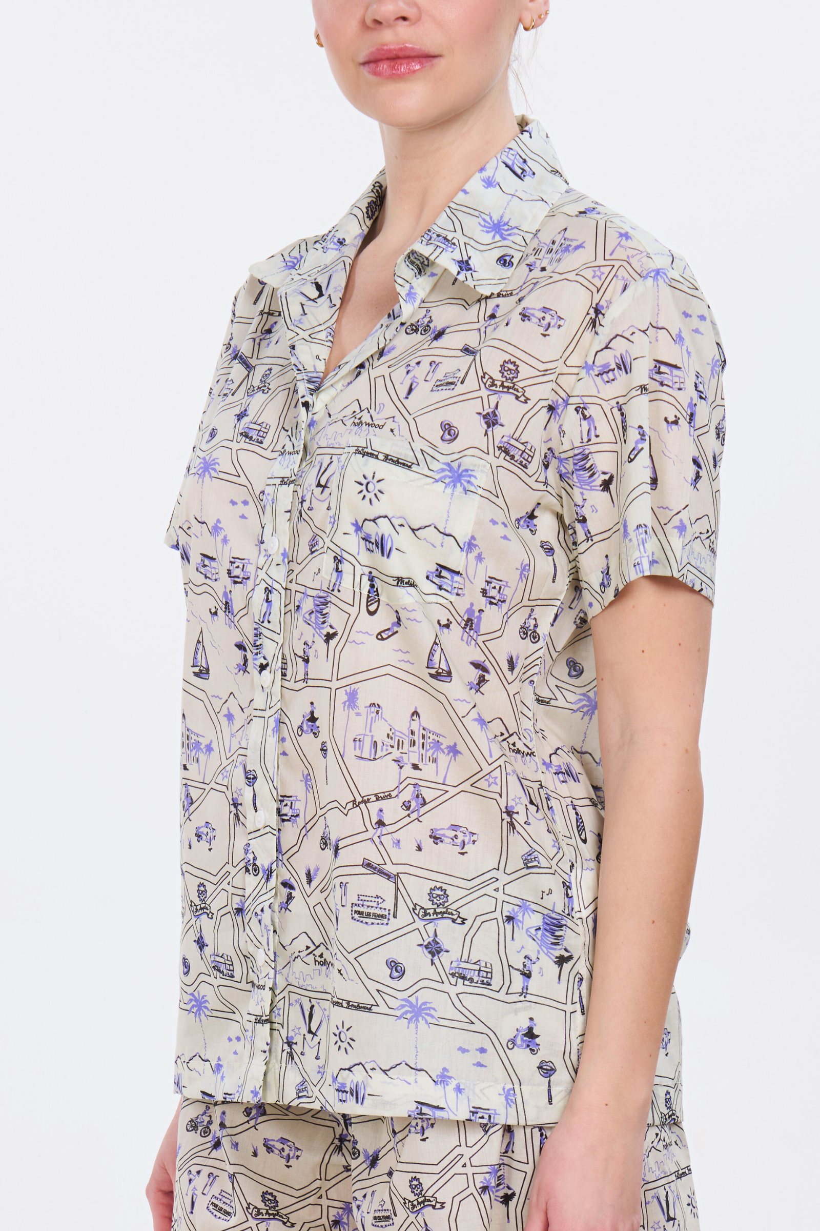 Los Angeles Print Short Set