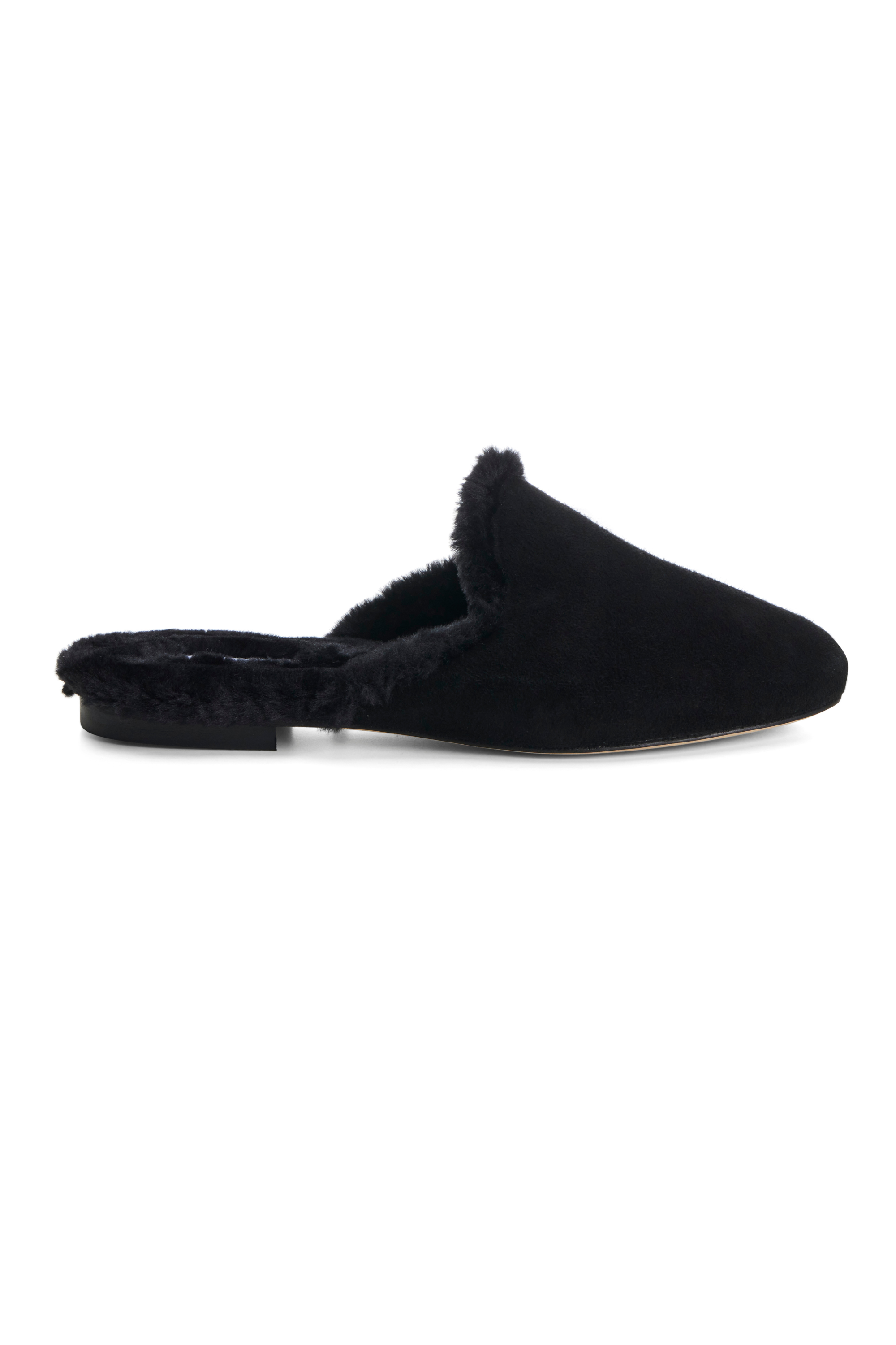 Suede Slippers - Black