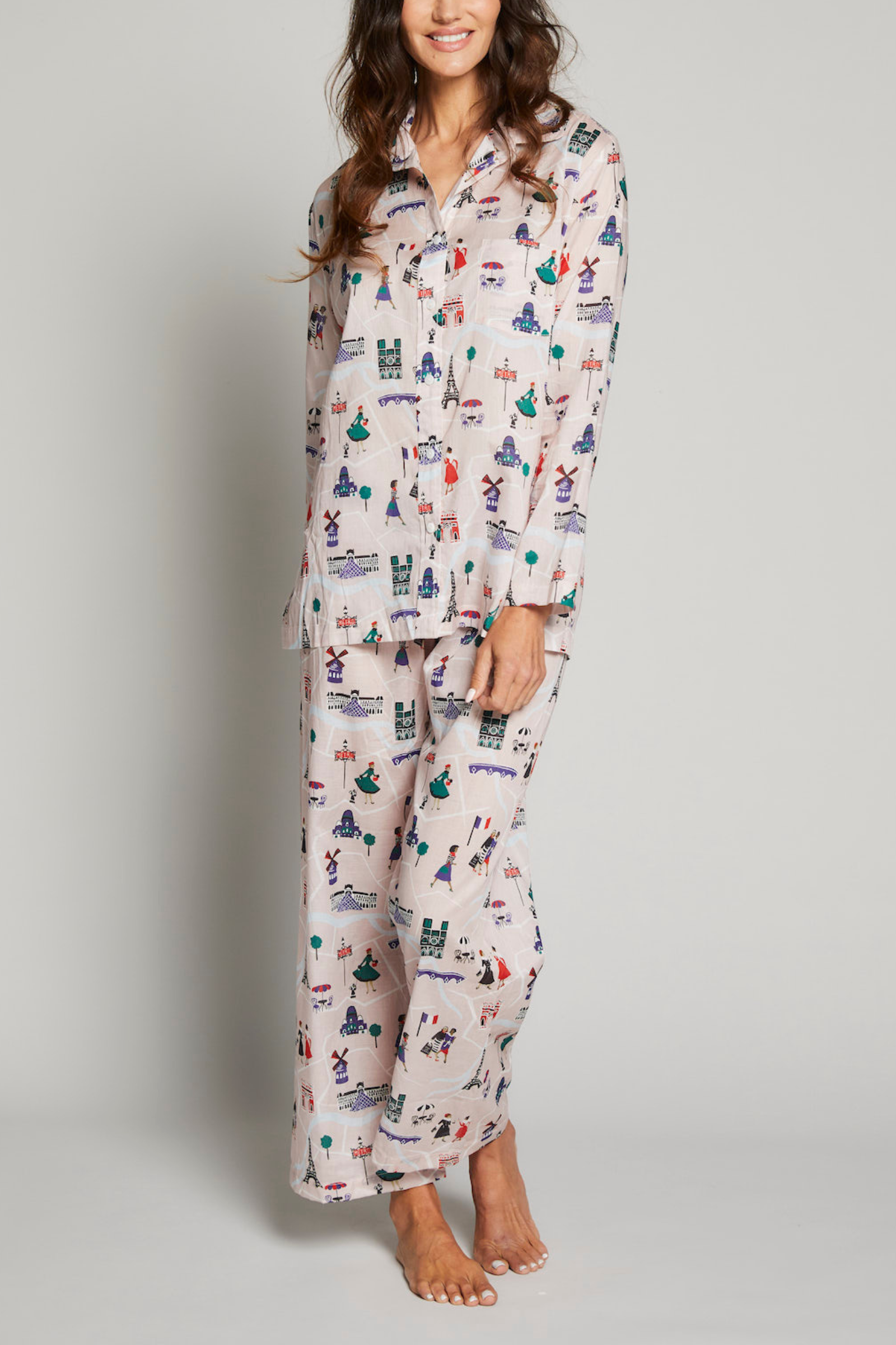 Pierre Donna Women's Cotton Pajama set With Pants - Women