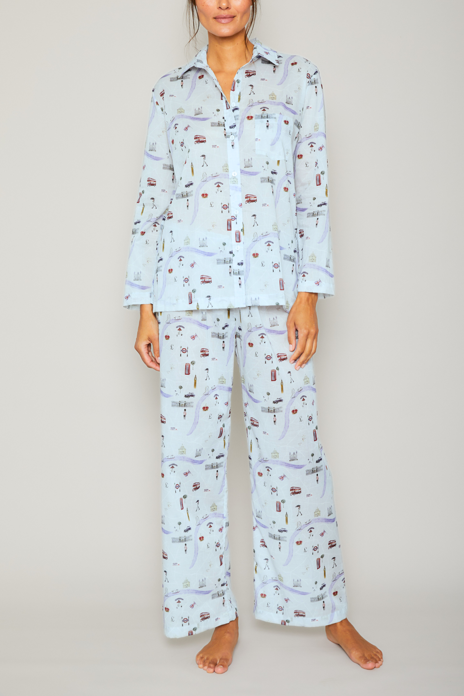 London Pajama Set - Blue