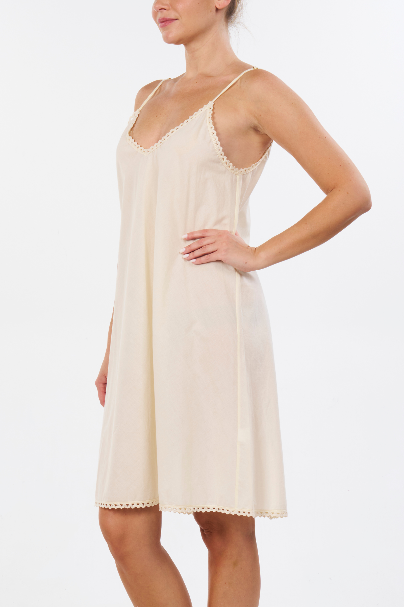 Cotton Lace Slip - Butter Yellow