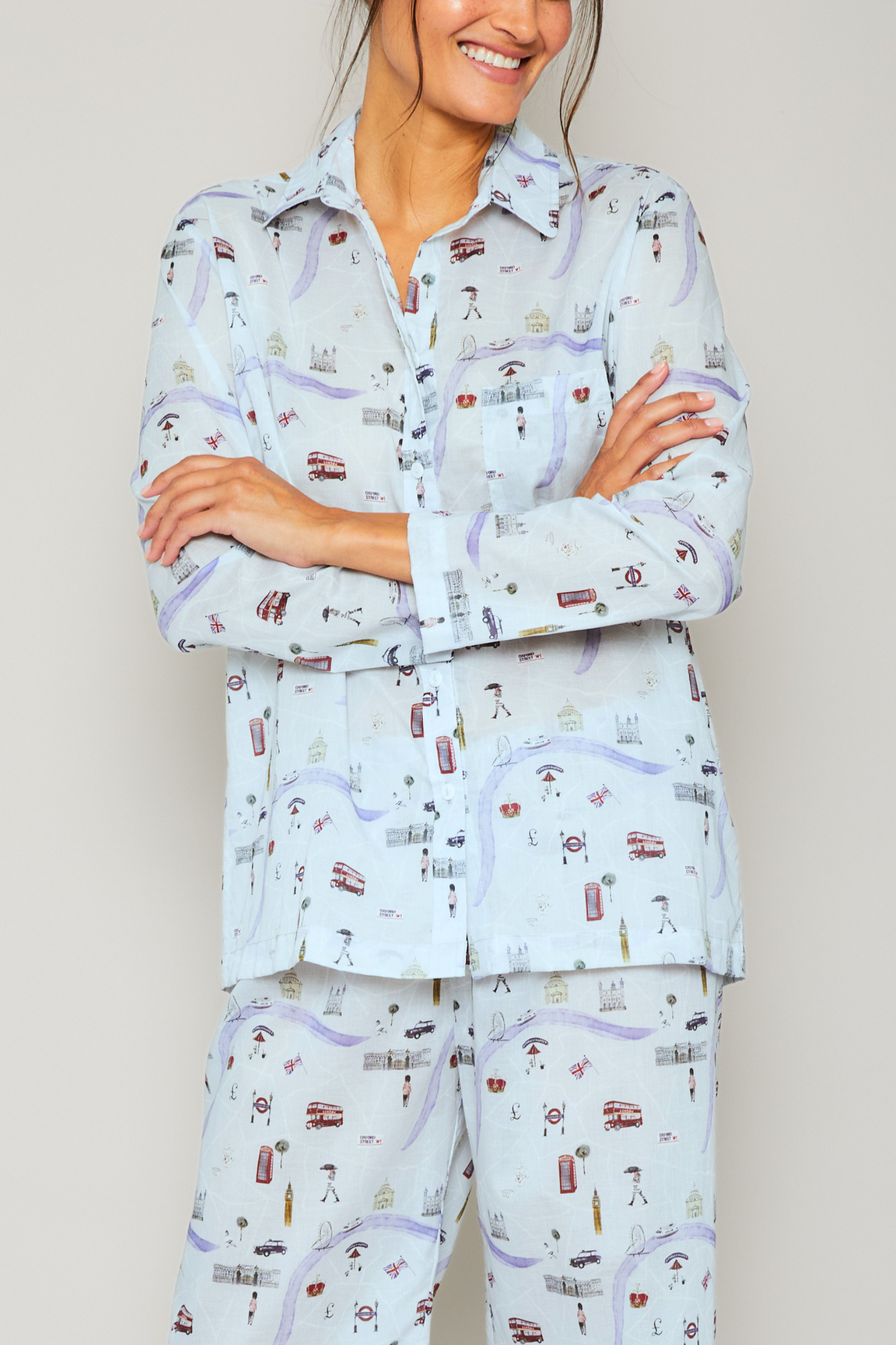 London Pajama Set - Blue