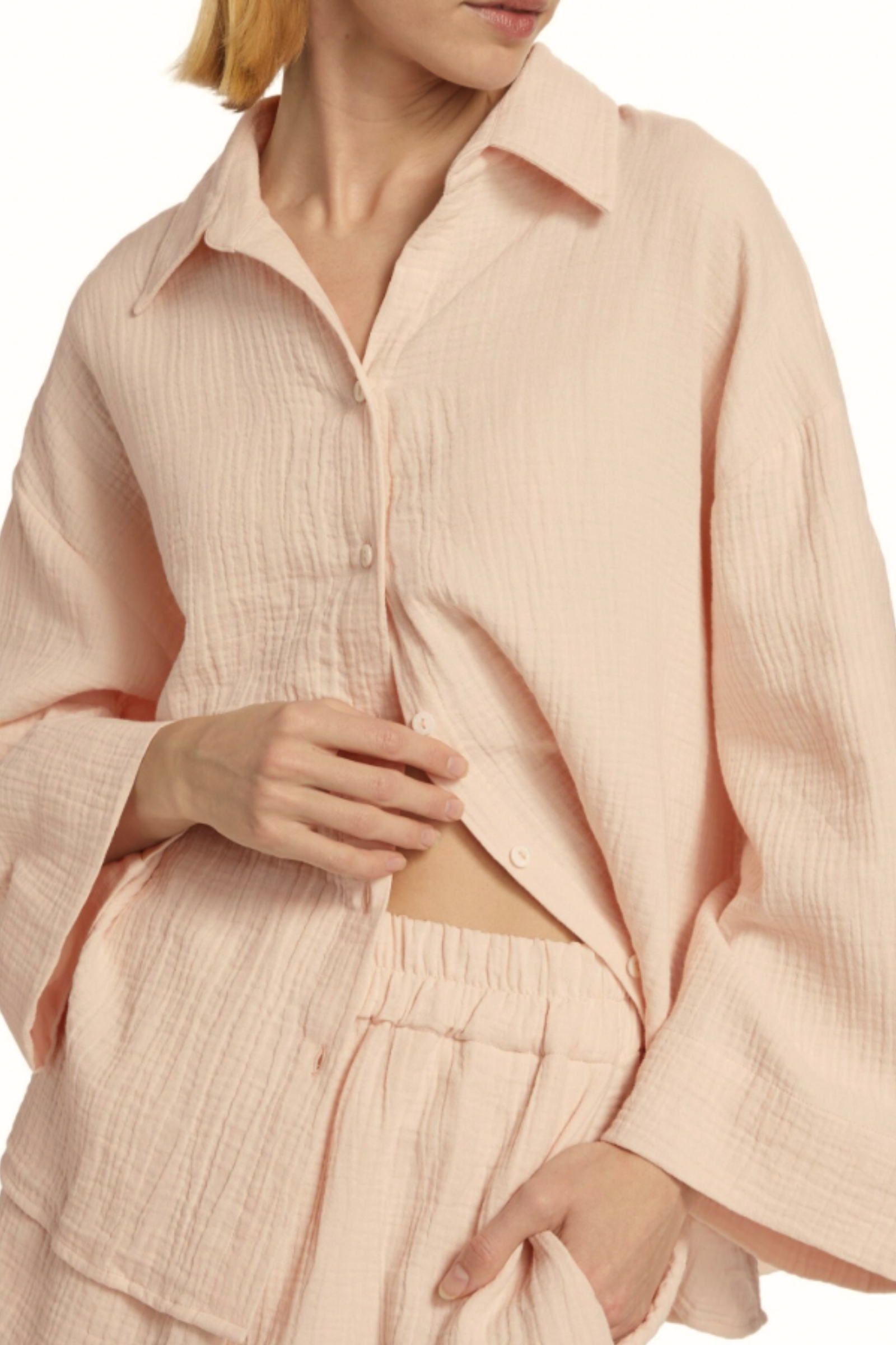 Angel Boxing Short Set - Peach