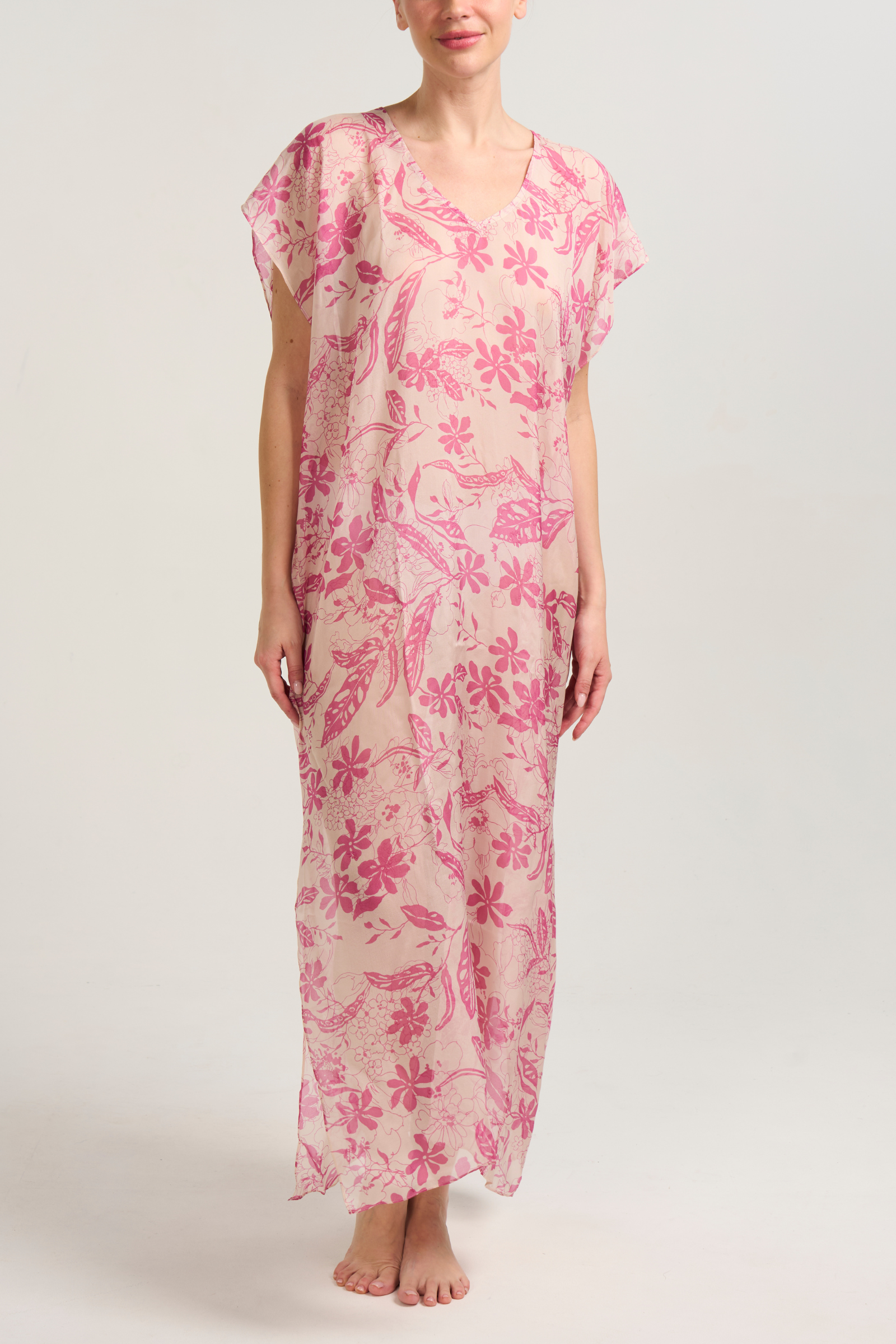 Silk Chiffon Kaftan