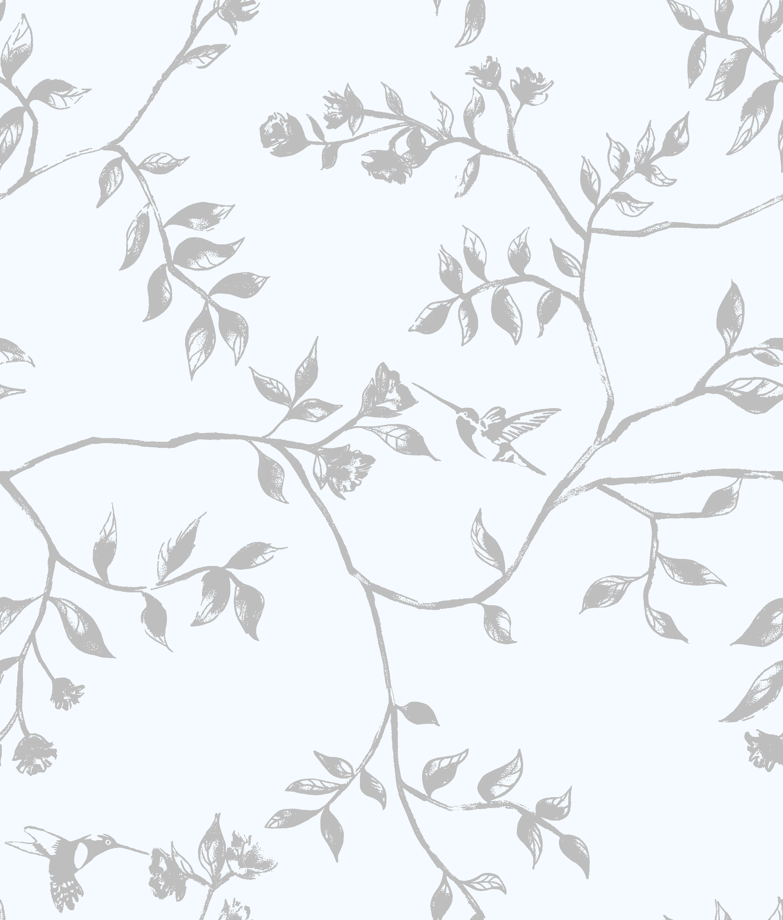 Hummingbird Long Sleeve Pajama Set - Grey