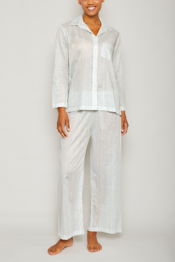 Long Sleeve Pajama Set - Sky Stripe
