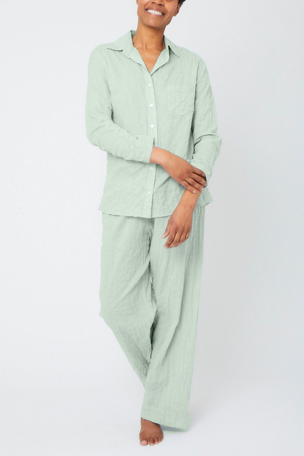 Organic Japanese Cotton Pajama Set-Celadon
