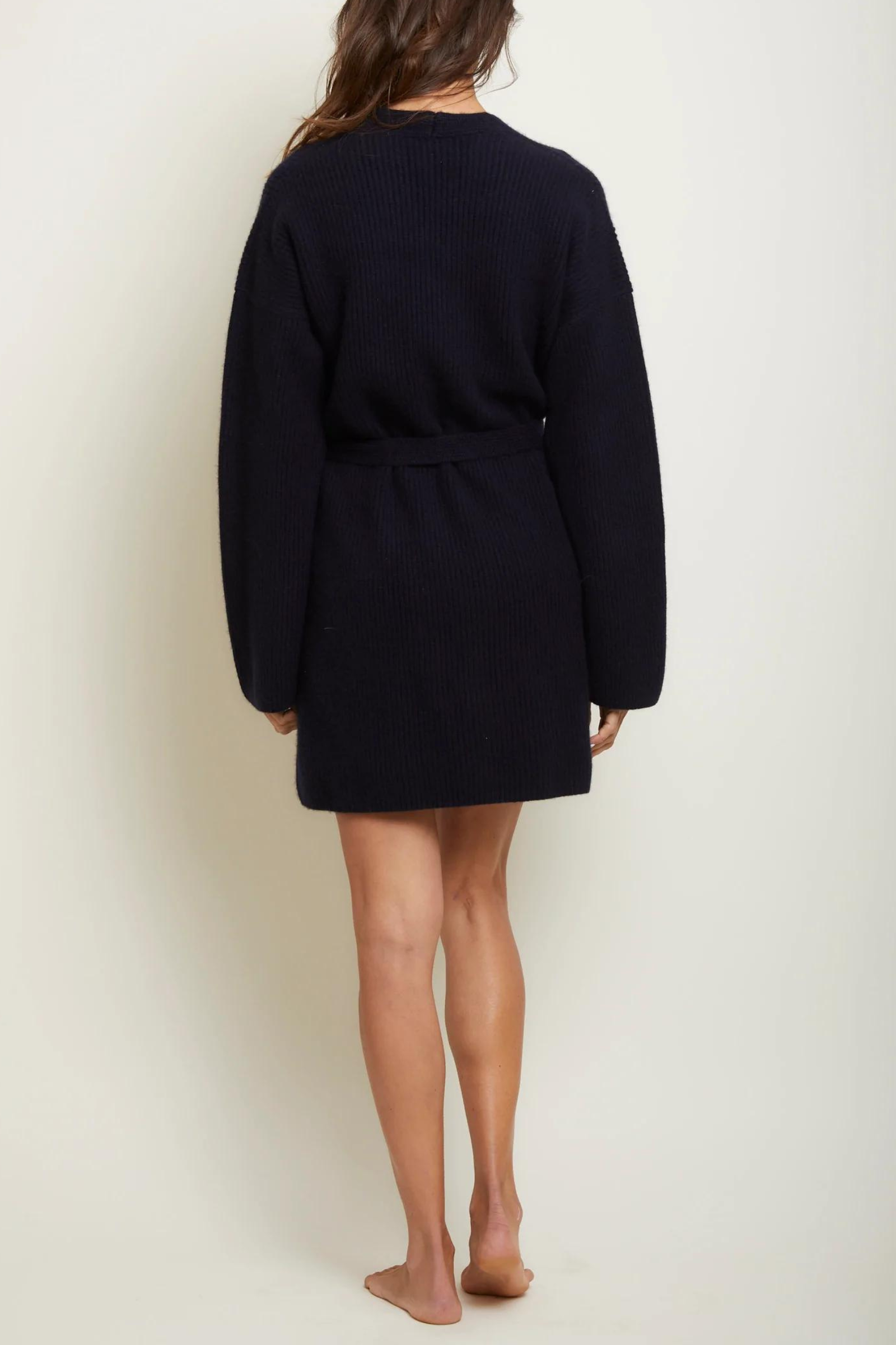 Cashmere Robe - Navy