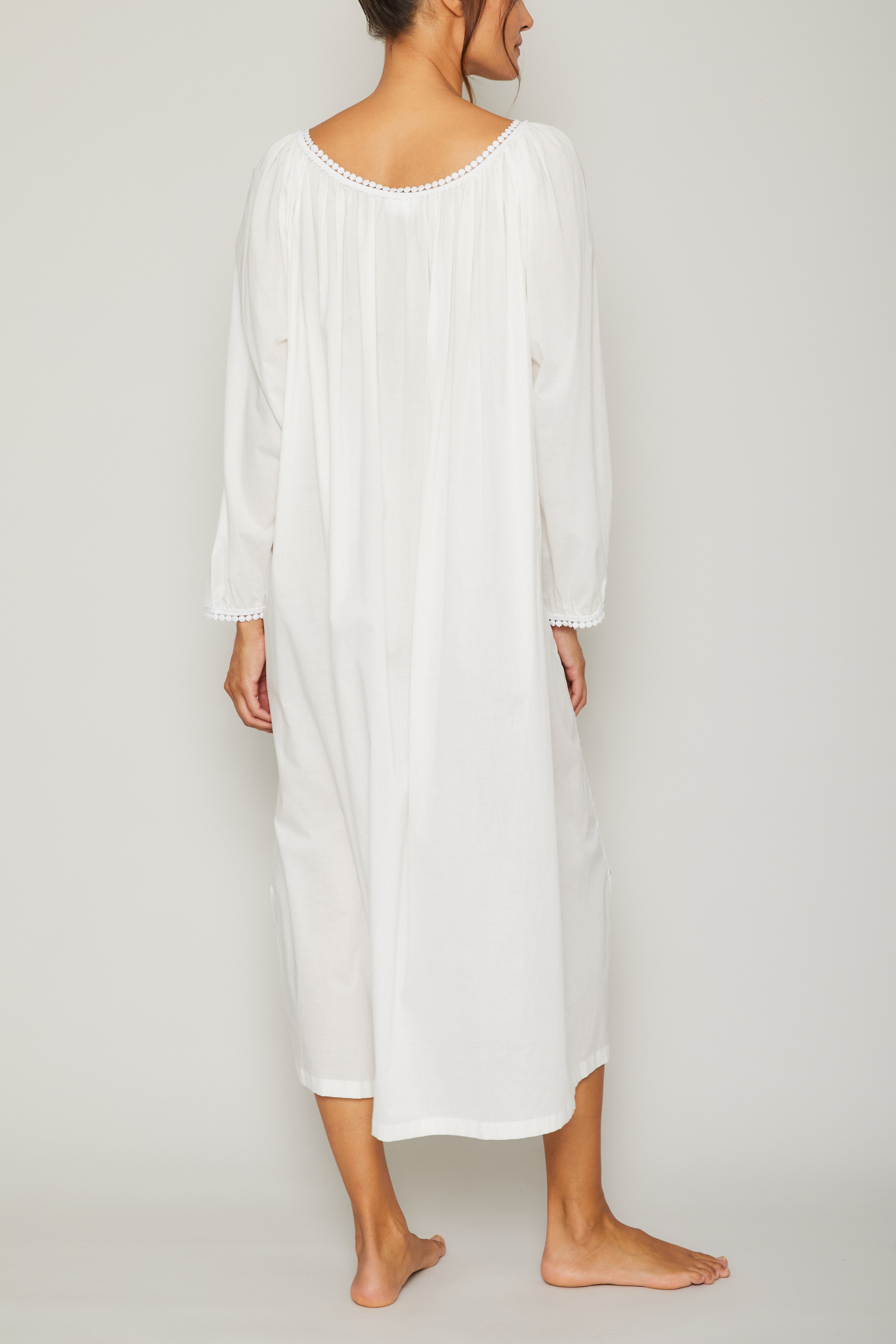 Thilda Long Nightgown - White