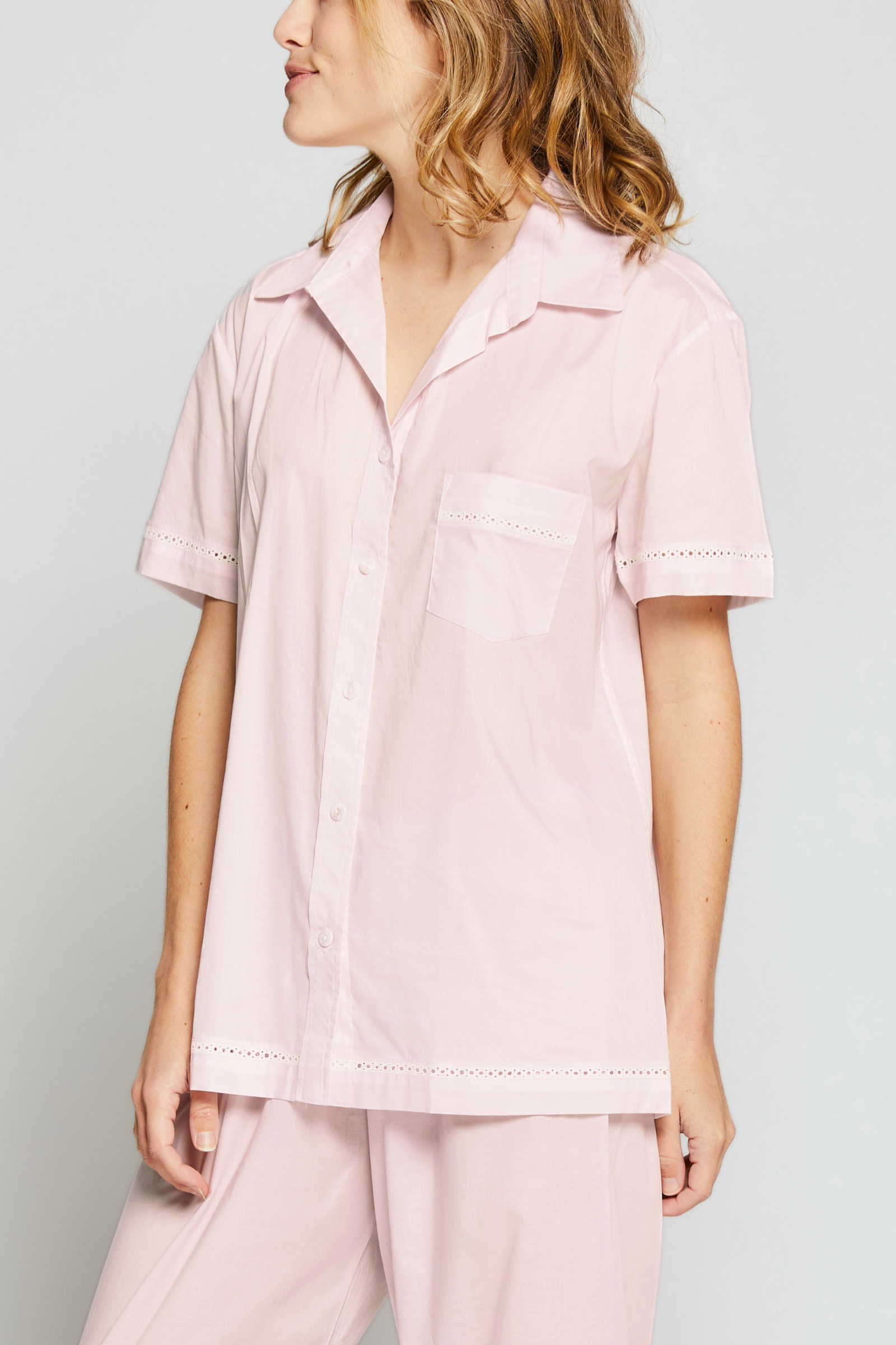 Short Sleeve Crop Pant PJ Set - Pink