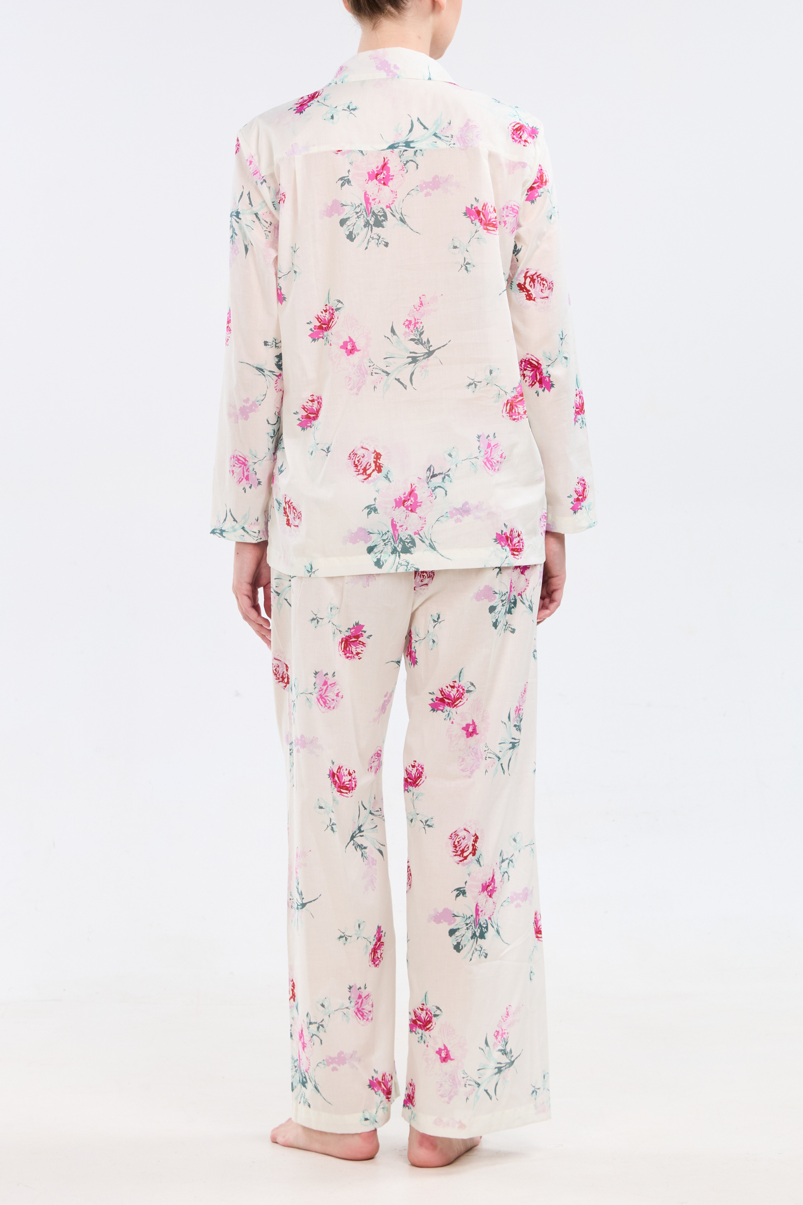 Long Sleeve Pajama Set - Roses