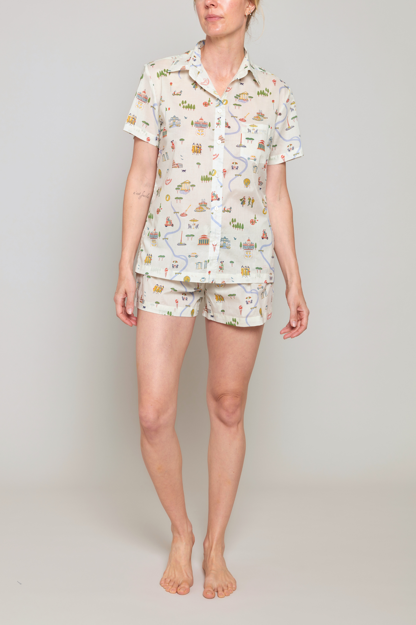 Roma Print Short Set