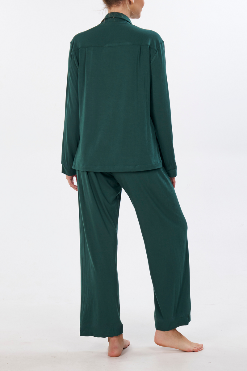 Hunter Green Bamboo Pajama Set