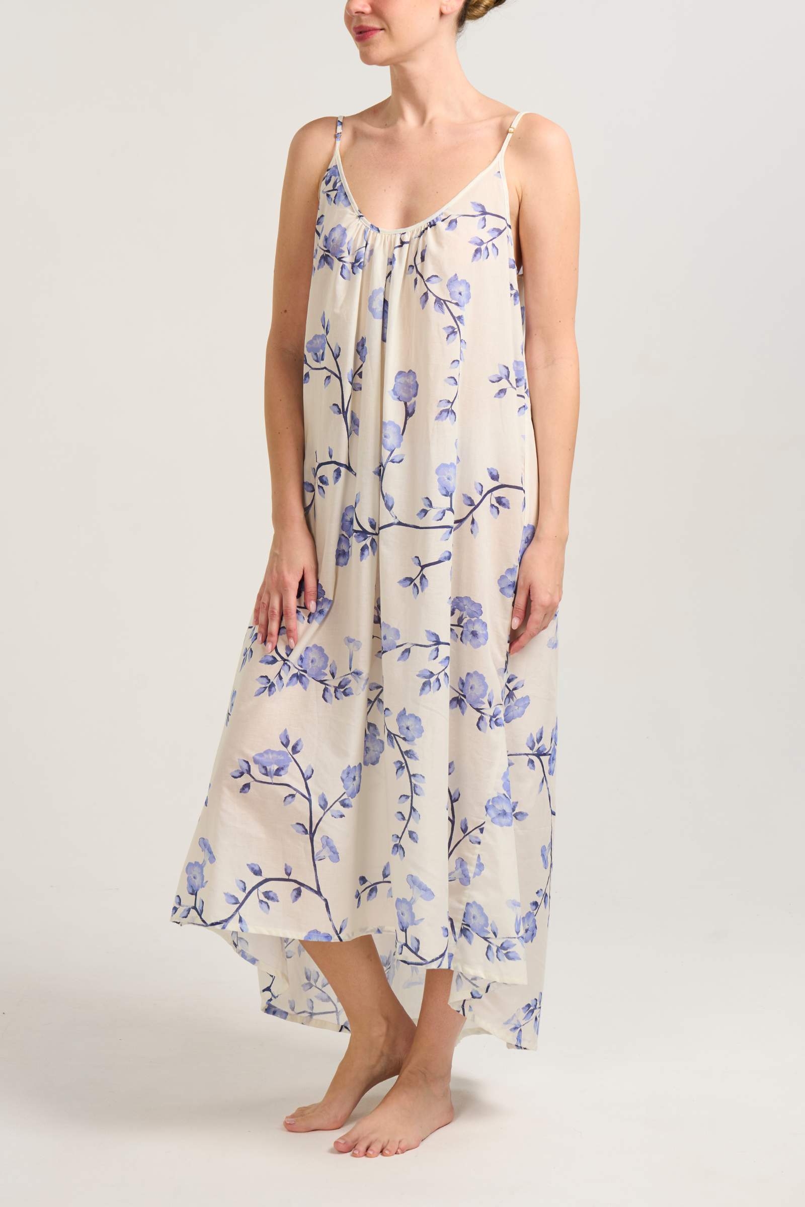 High-Low Dress - Blue Floral