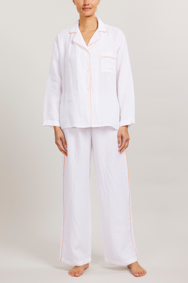 Blush Pink Linen Pajama Set