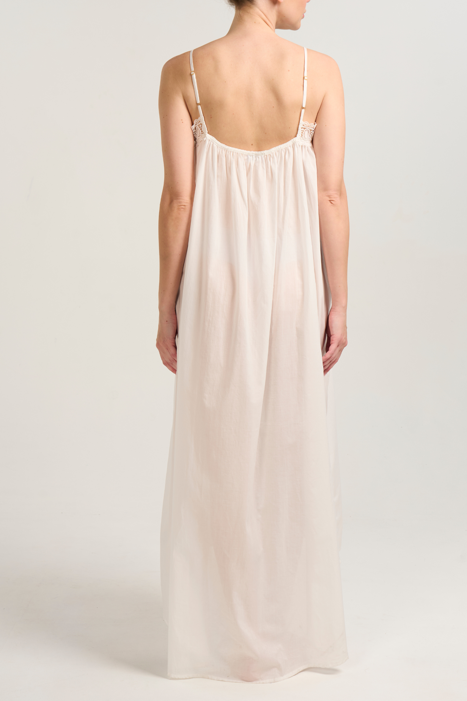 Lace Detailed Nightgown - White