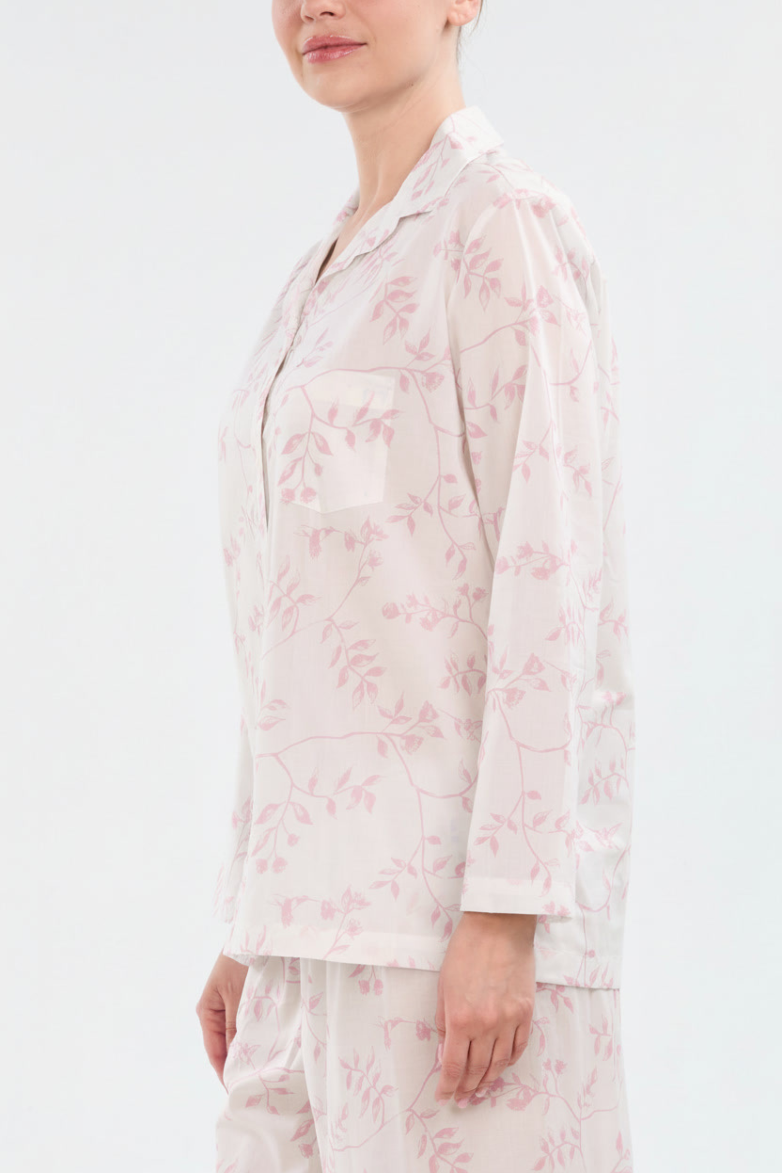 Hummingbird Long Sleeve Pajama Set - Pink