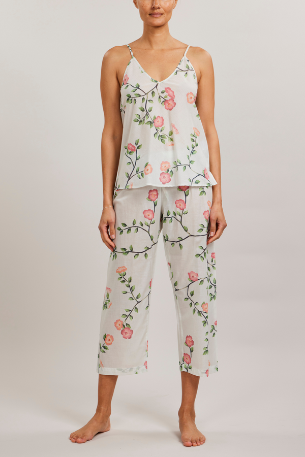 Bright Floral, Cotton Jersey Pyjama Top