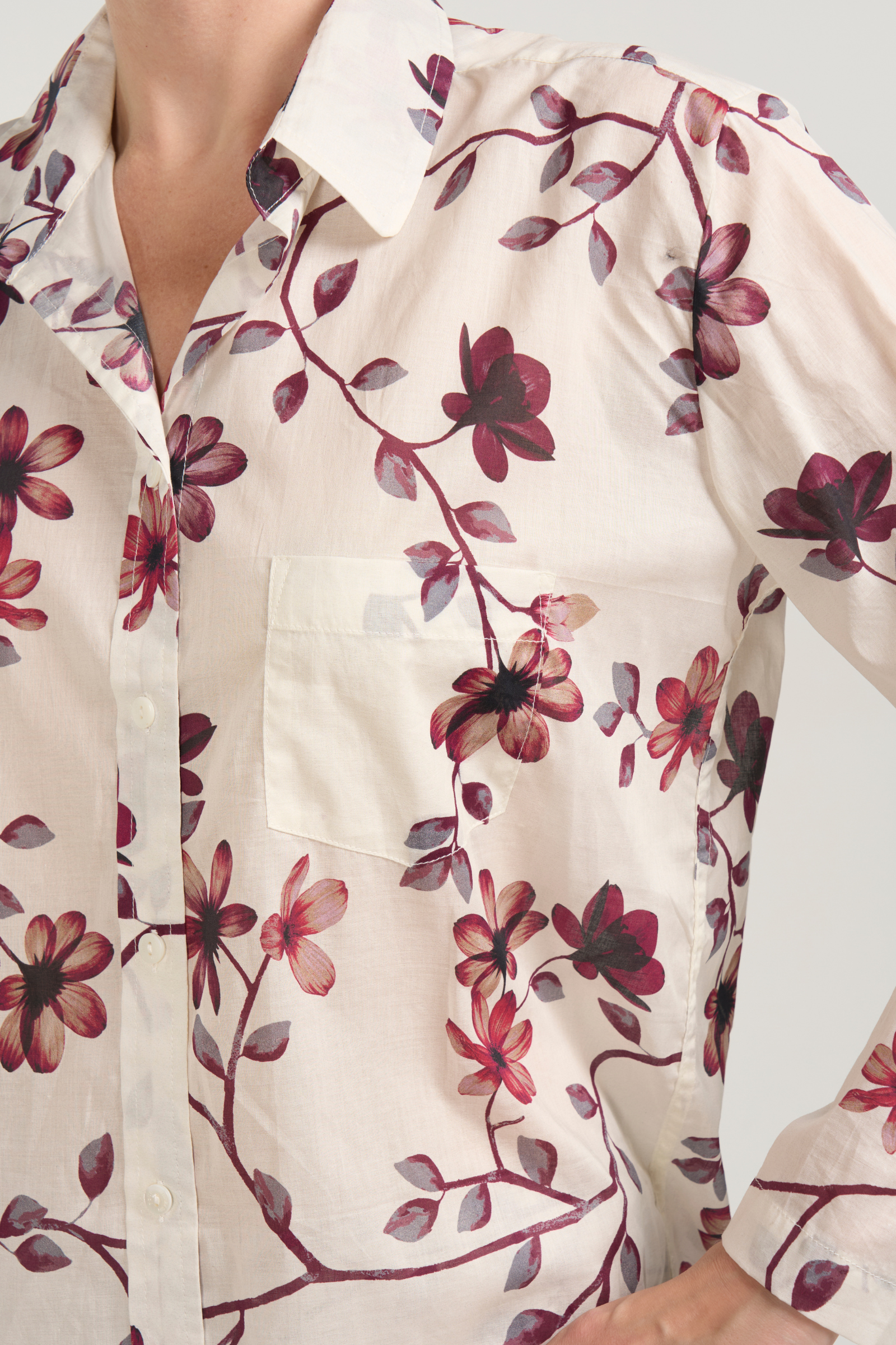 Long Sleeve Pajama Set - Velvet Floral