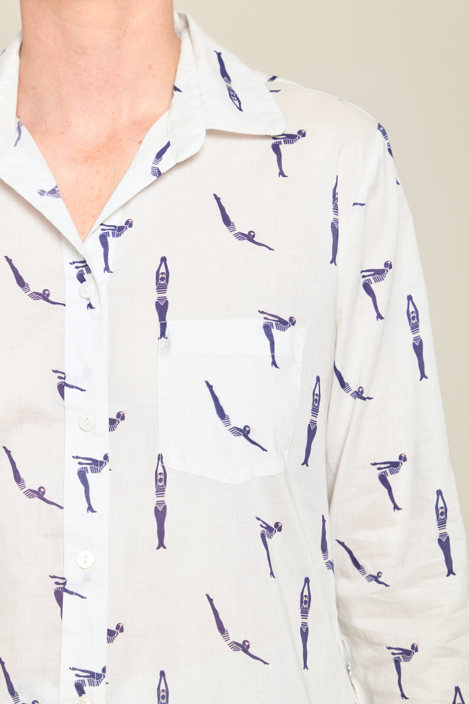 Long Sleeve Pajama Set - Vintage Divers