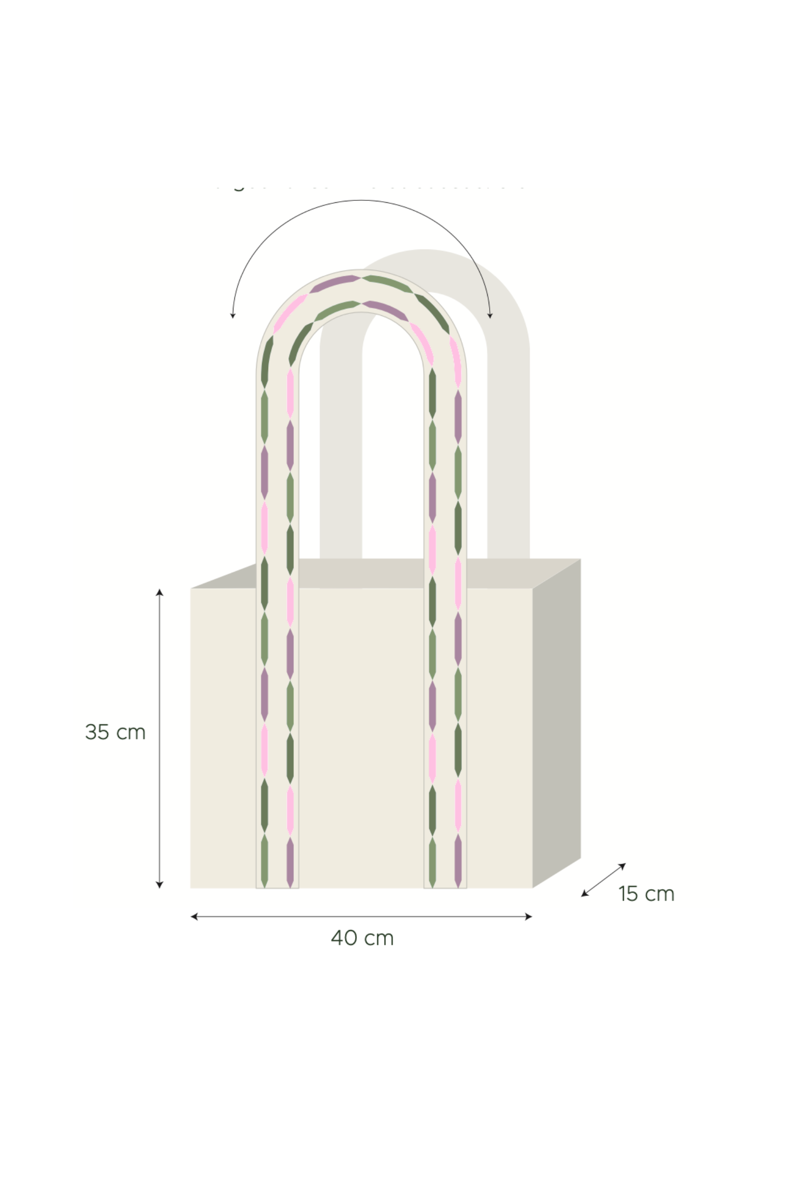 Beach Bag - Green Multi Stripe