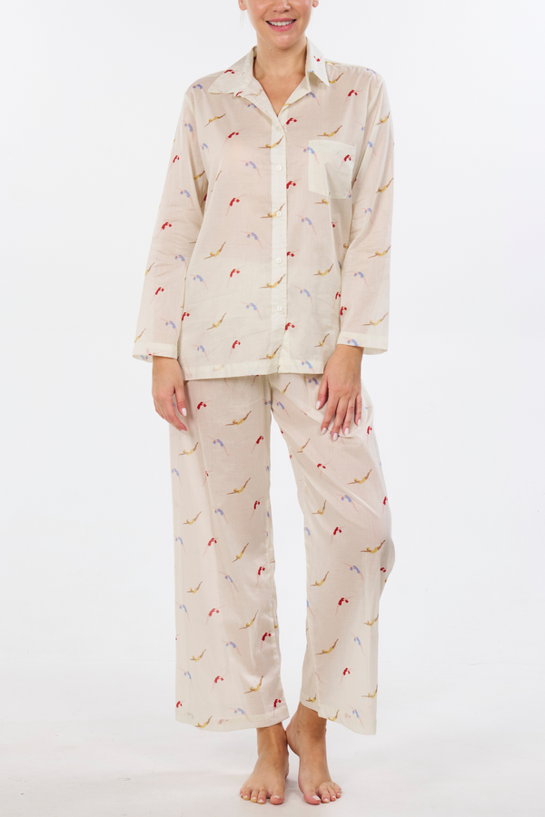 Long Sleeve Pajama Set - Swimmers