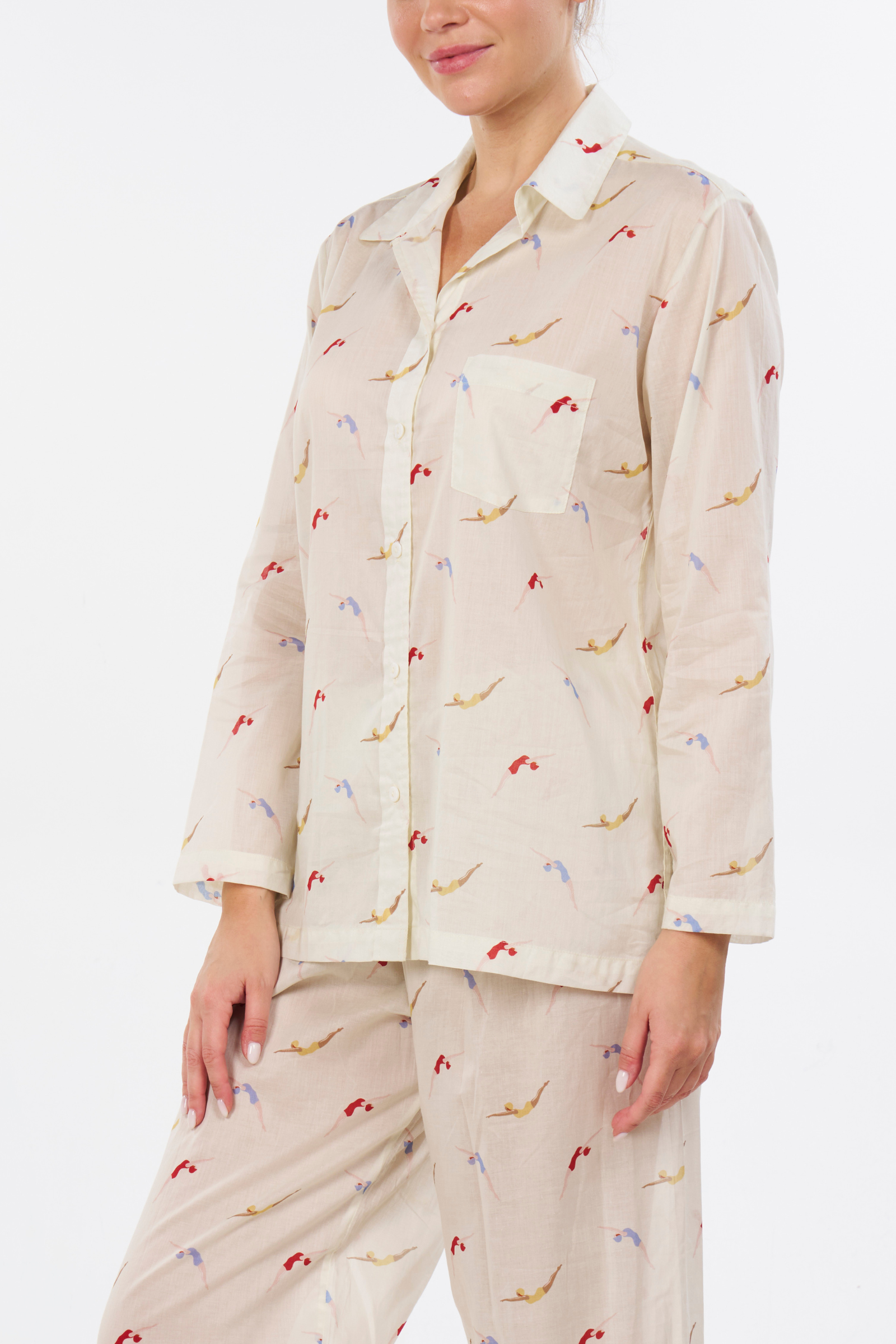 Long Sleeve Pajama Set - Swimmers