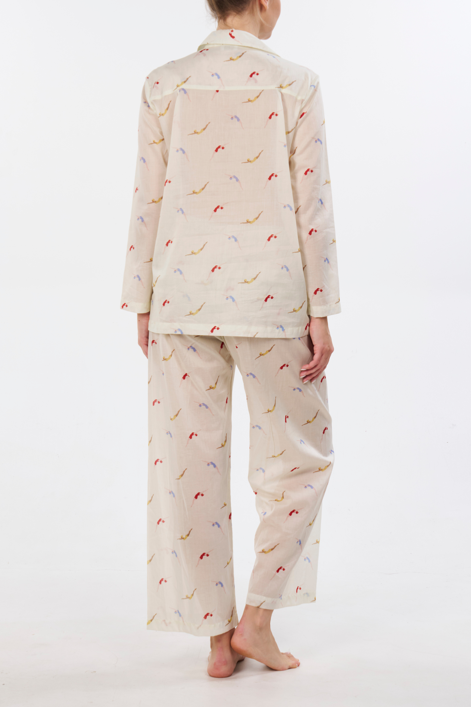 Long Sleeve Pajama Set - Swimmers