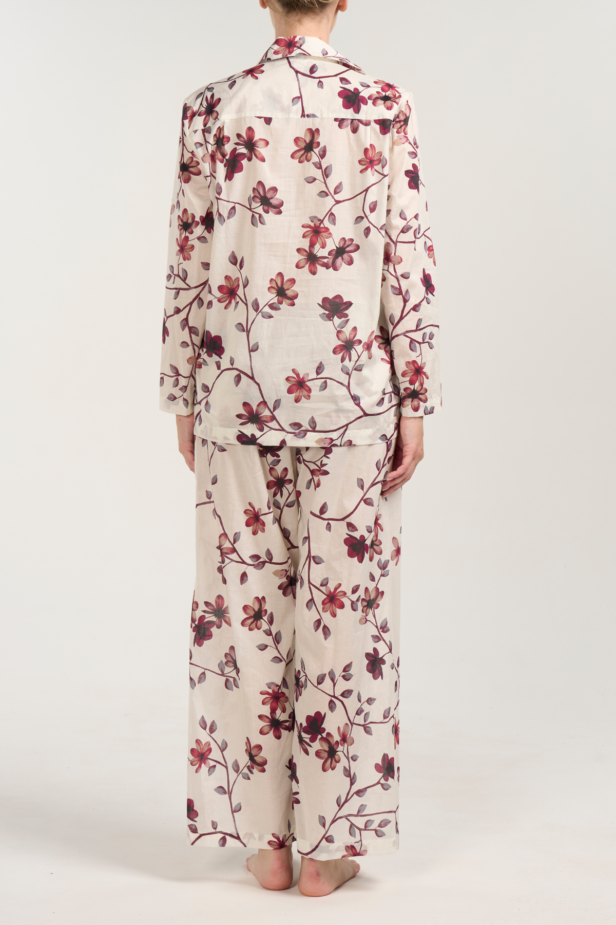 Long Sleeve Pajama Set - Velvet Floral