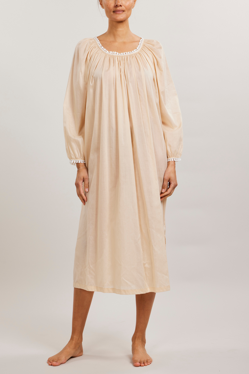 Thilda Long Nightgown - Sand