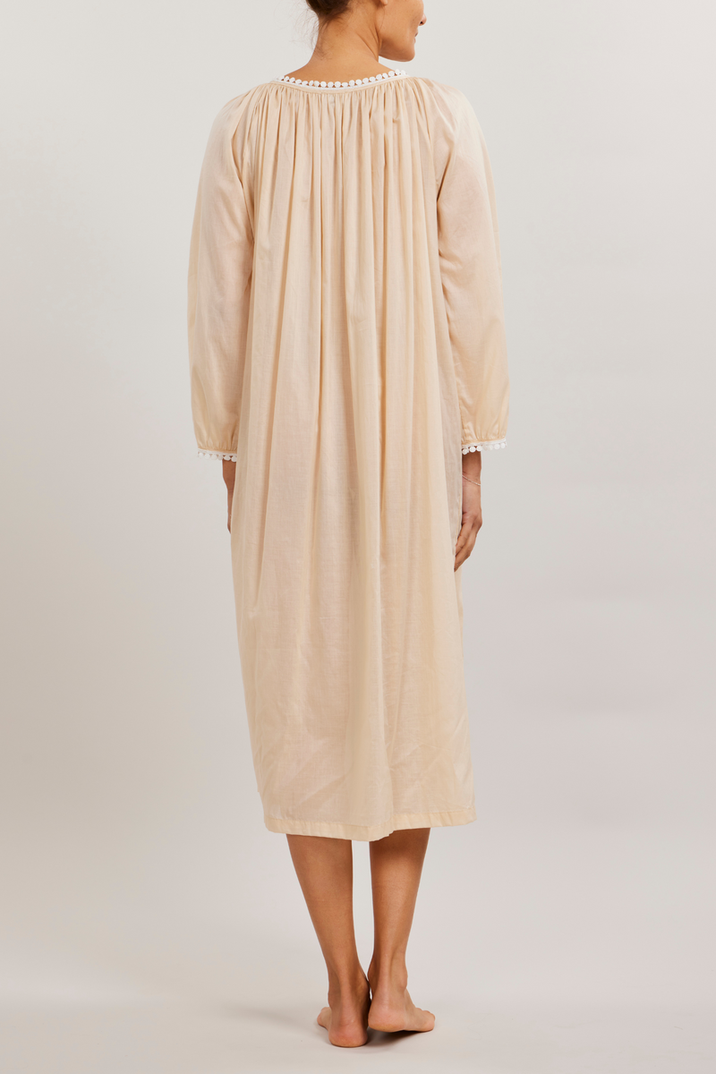 Thilda Long Nightgown - Sand