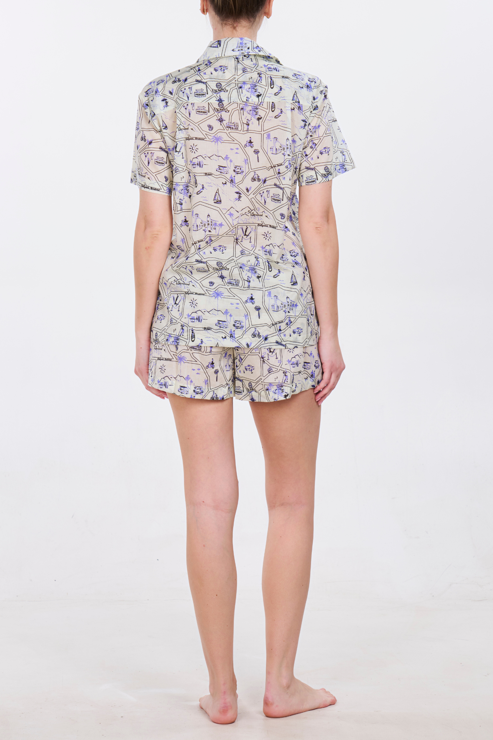 Los Angeles Print Short Set