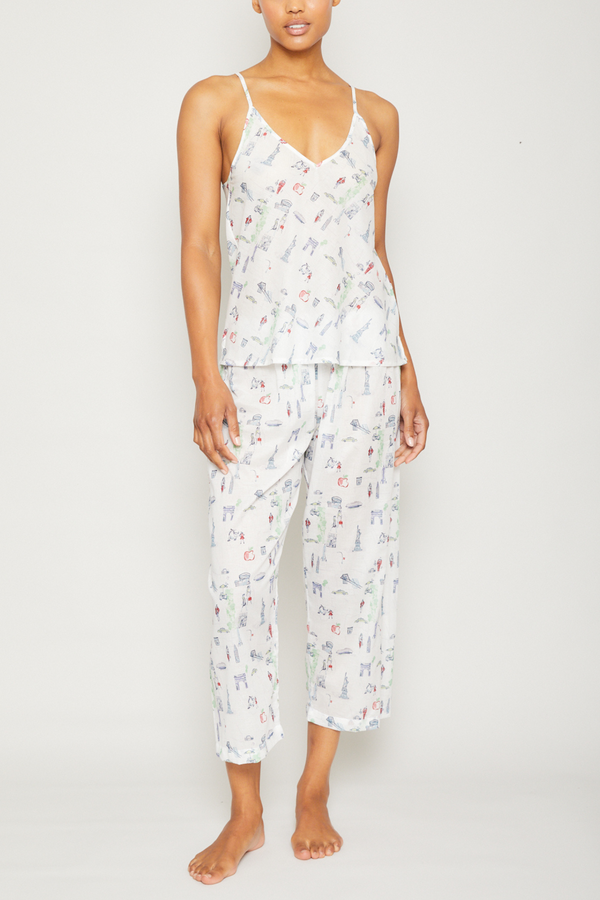 Pants and Black Crop Top PJ Pajama Set – Handmade Clothing By D