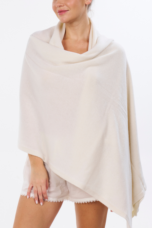 Washable Cashmere Wrap - Cream