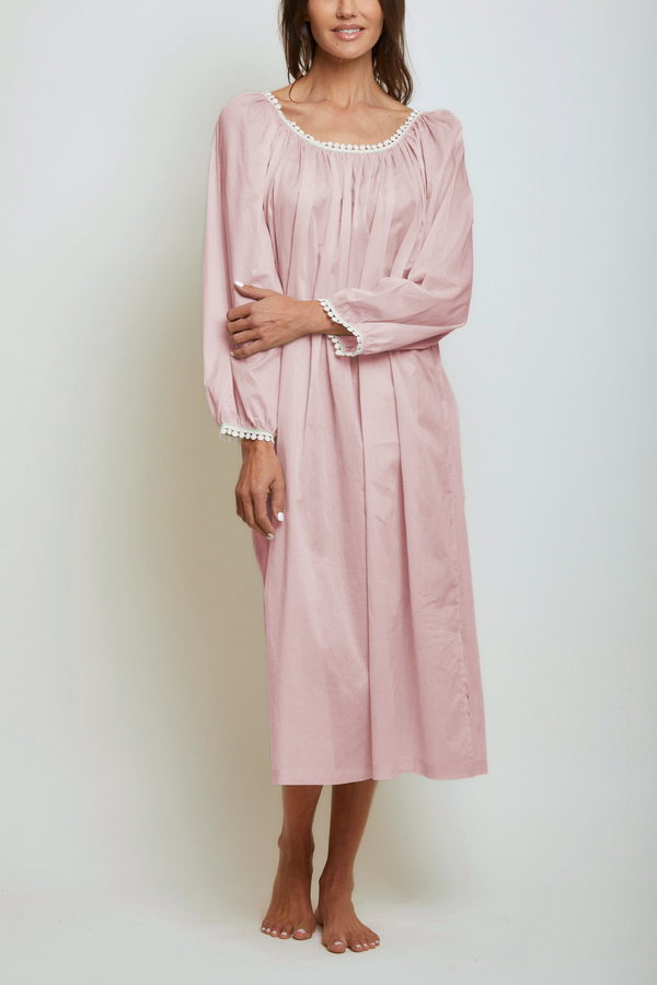 Thilda Long Nightgown - Peach Whip