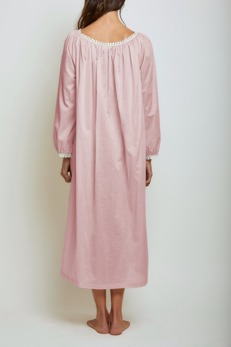 Thilda Long Nightgown - Peach Whip